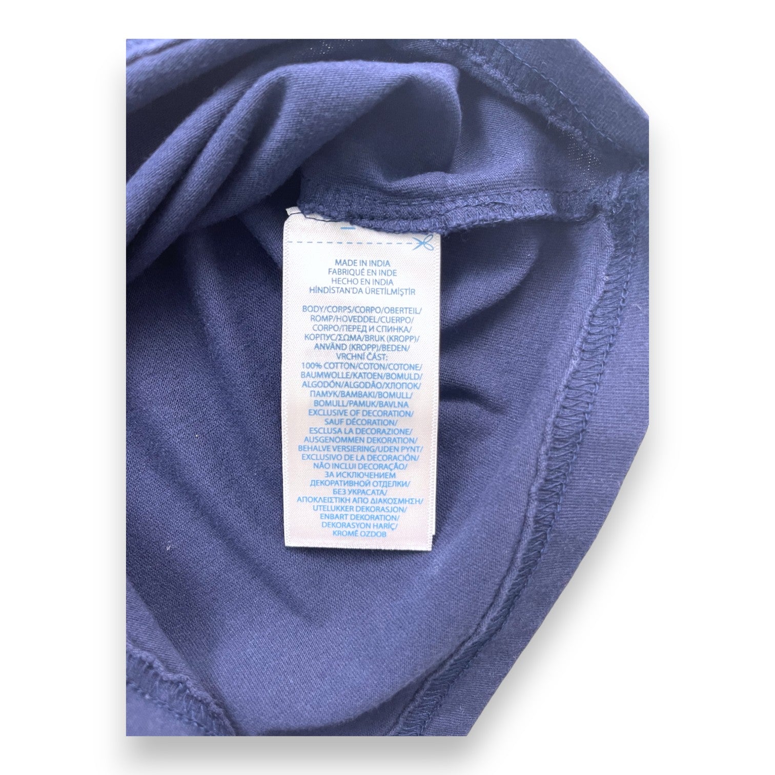 RALPH LAUREN - T shirt bleu marine logo brodé - 9 mois