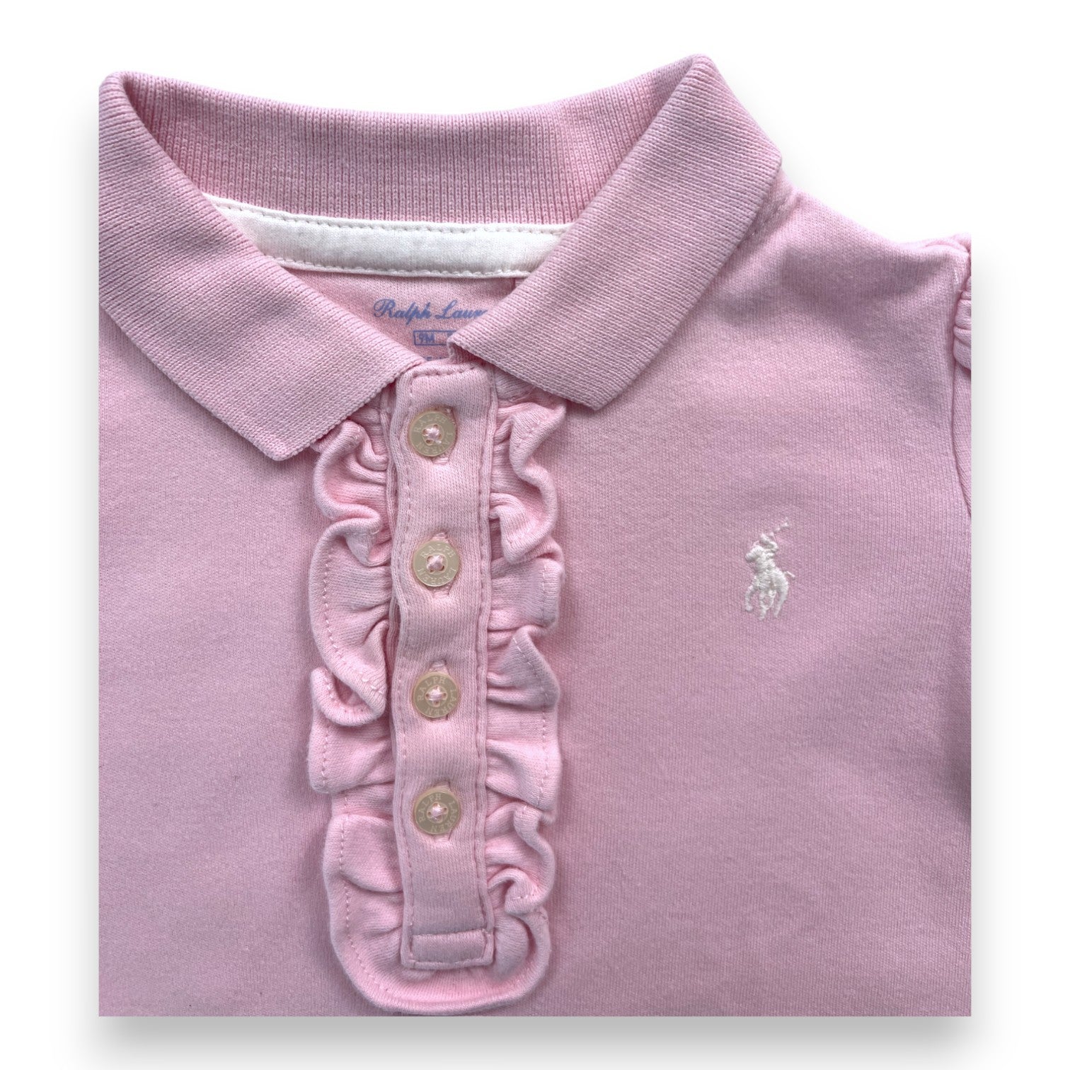 RALPH LAUREN - Pink polo shirt - 9 months