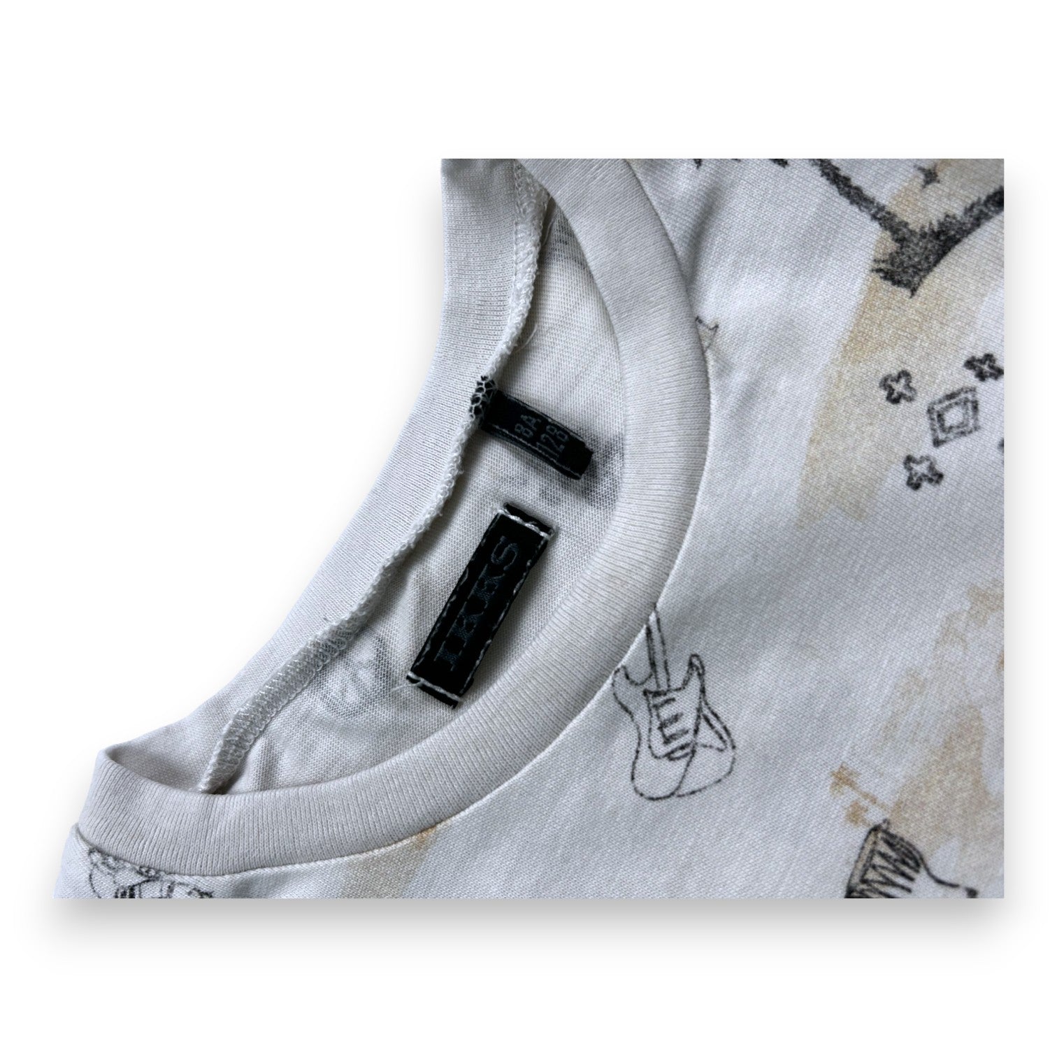 IKKS - T-shirt écru imprimé - 8 ans