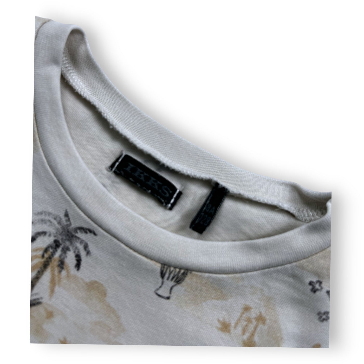 IKKS - T-shirt écru imprimé - 8 ans