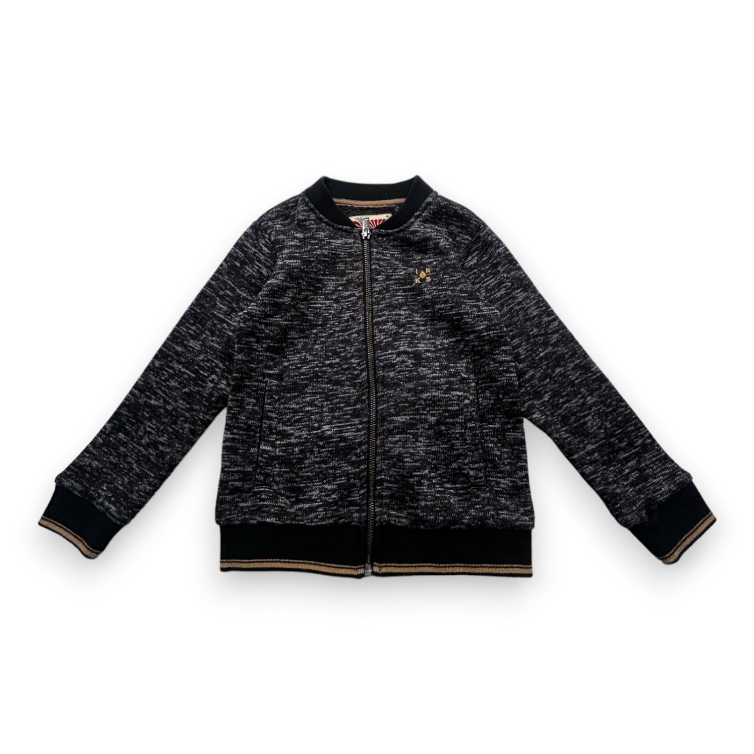 IKKS - Bombers gris col noir - 6 ans