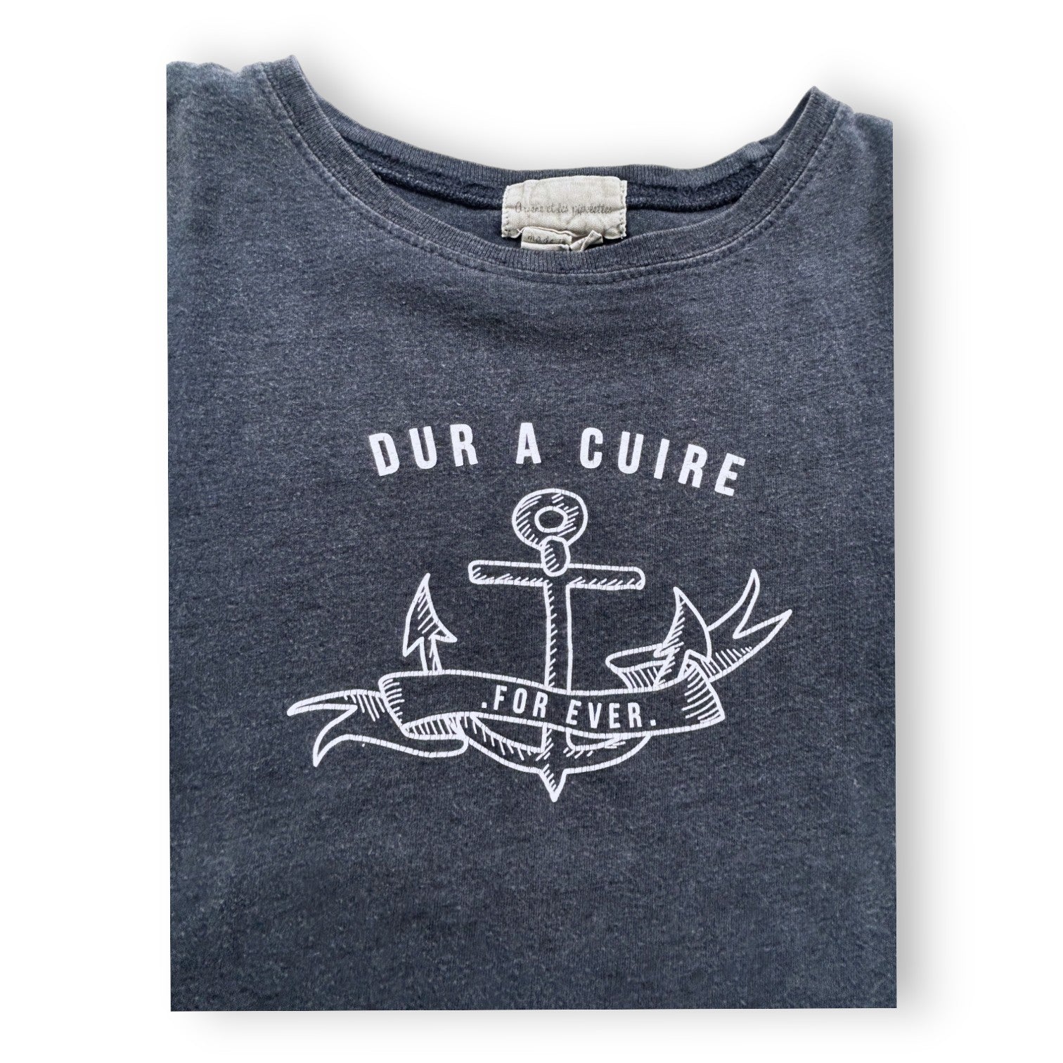 ARSÈNE ET LES PIPELETTES - T-shirt bleu imprimé ancre - 8 ans