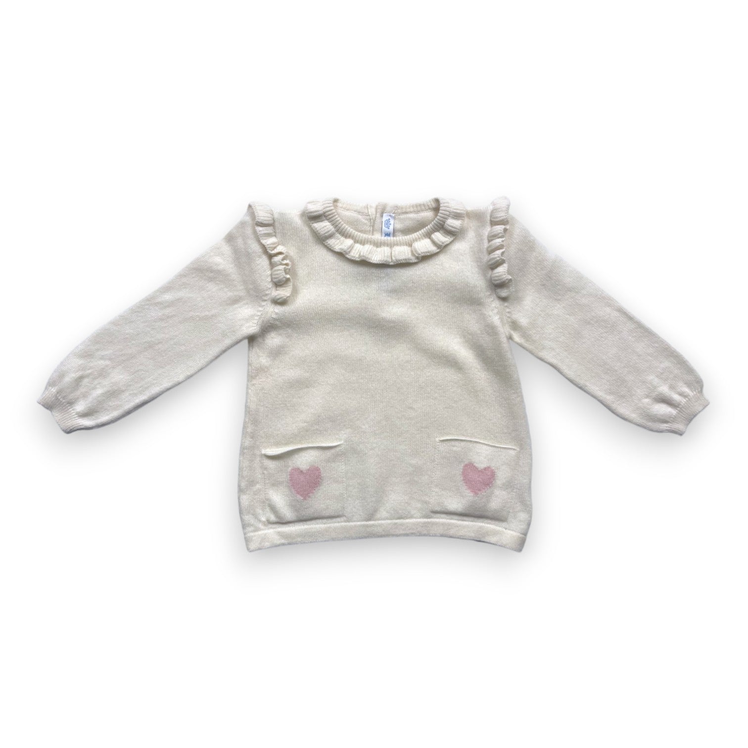 LA CHATELAINE - Robe écrue en cachemire - 12 mois