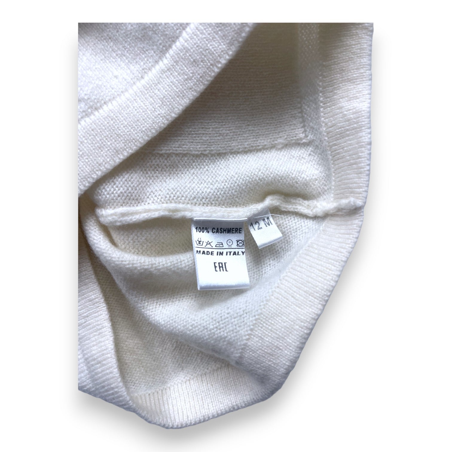 LA CHATELAINE - Ecru cashmere dress - 12 months