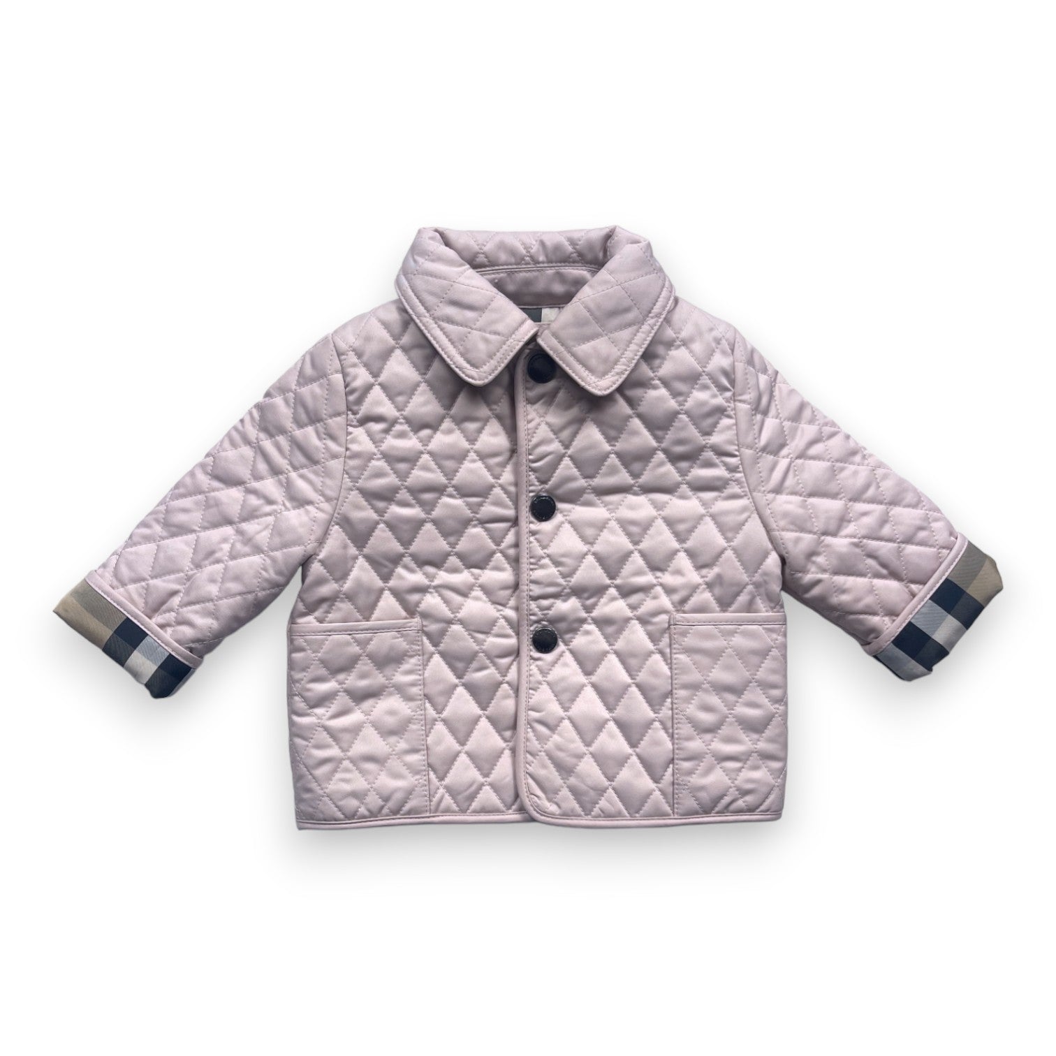 BURBERRY - Veste matelassée rose - 3 mois