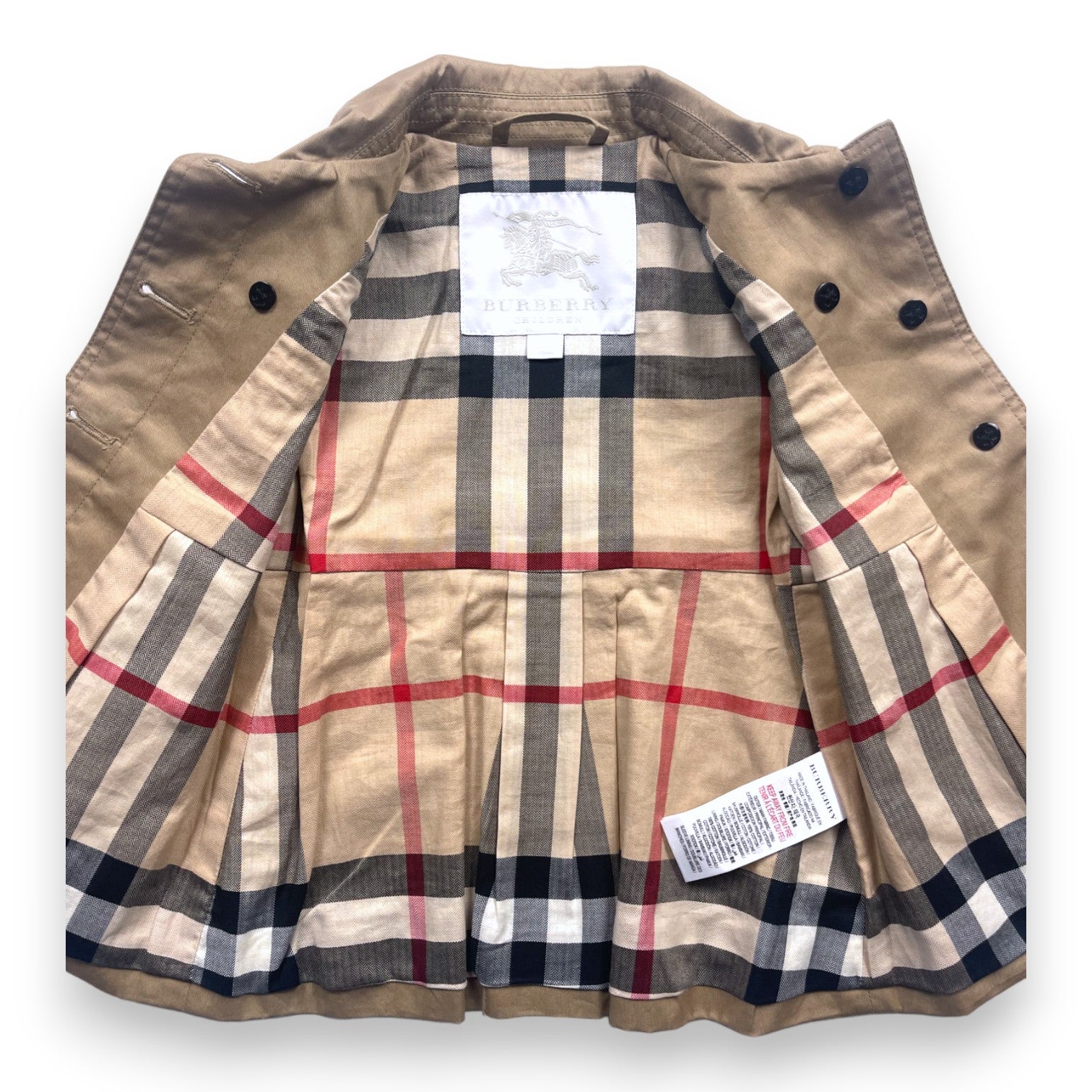 BURBERRY - Classic beige trench coat - 9 months