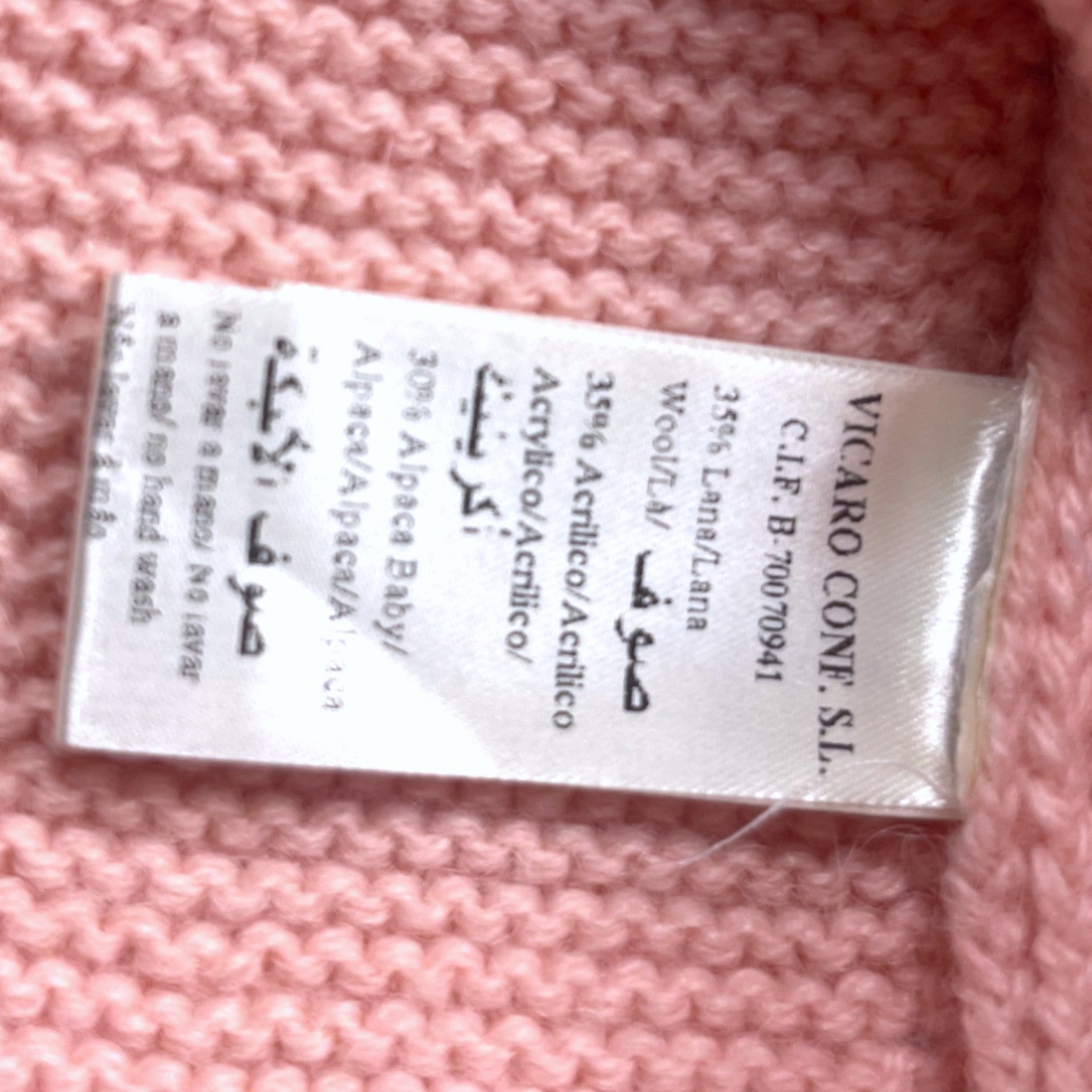 NANOS - Robe rose en laine - 12 mois