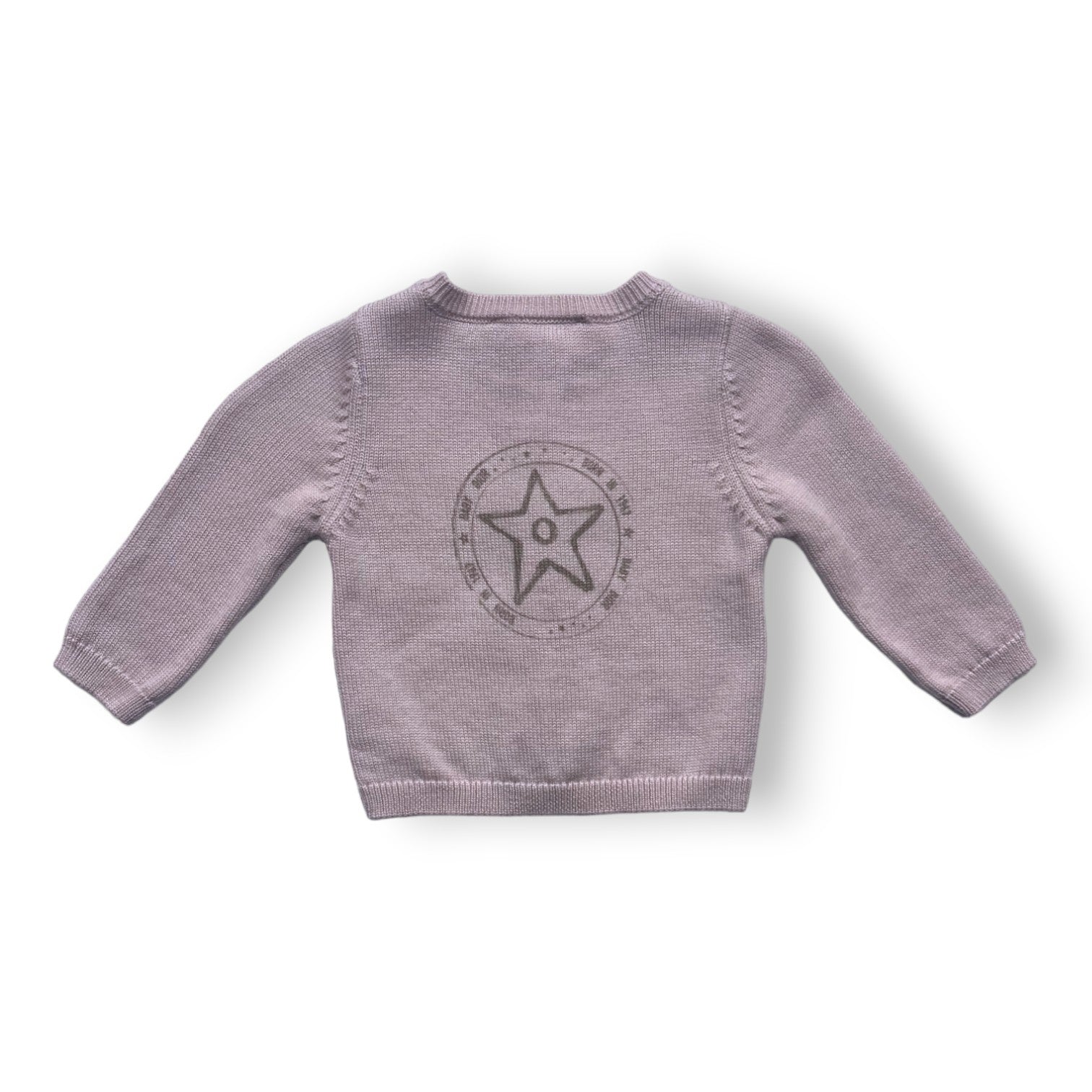 BABY DIOR – Rosafarbenes Set aus Wollkleid und Strickjacke – 3 Monate