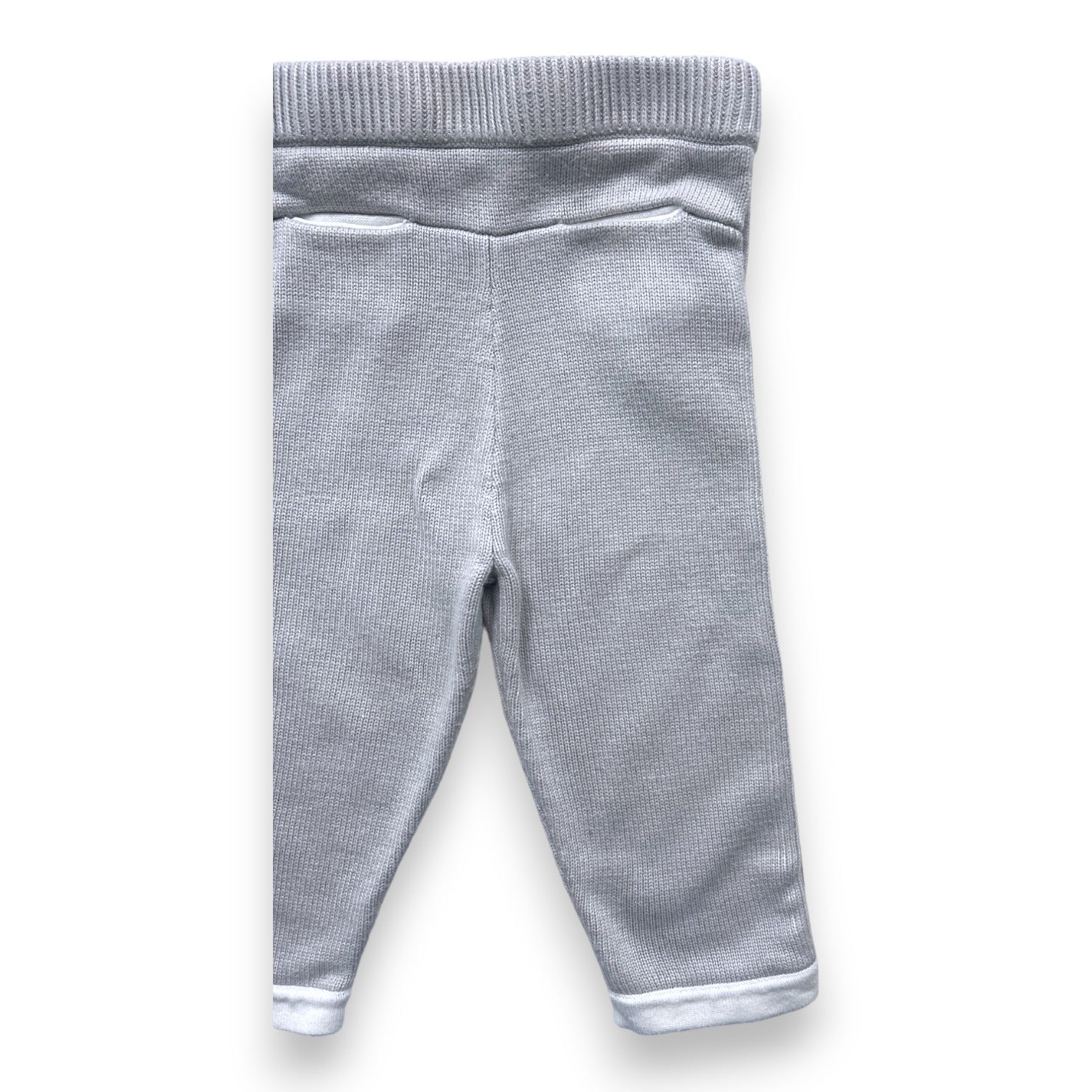 BABY DIOR - Ensemble gilet et pantalon gris liserés blancs - 9 mois
