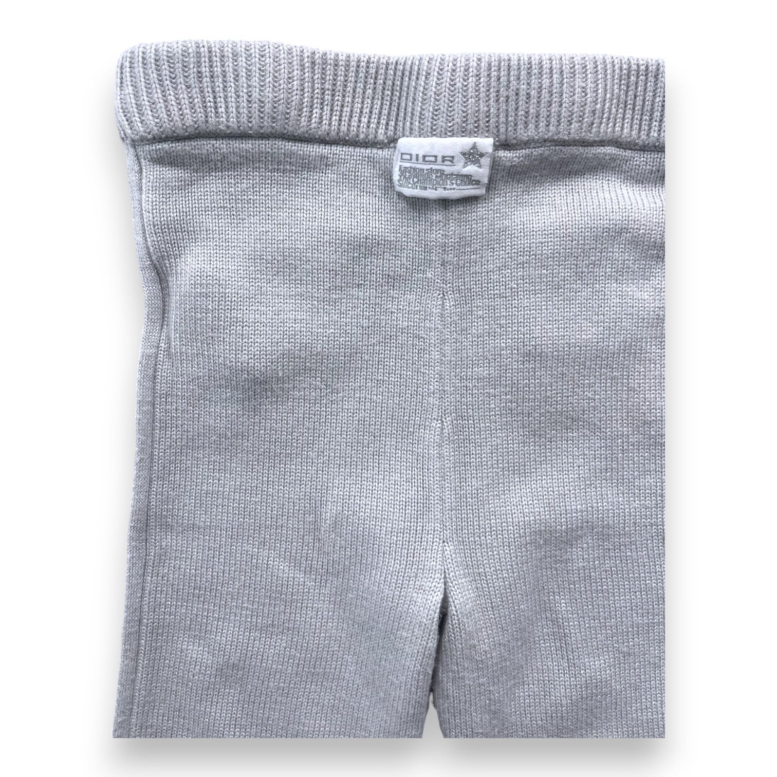 BABY DIOR - Ensemble gilet et pantalon gris liserés blancs - 9 mois