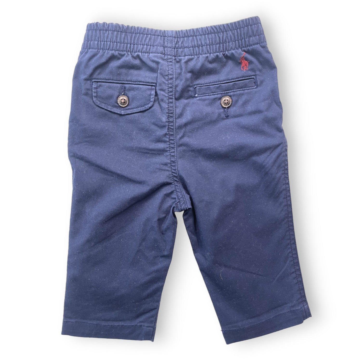 RALPH LAUREN - Pantalon bleu marine droit - 9 mois