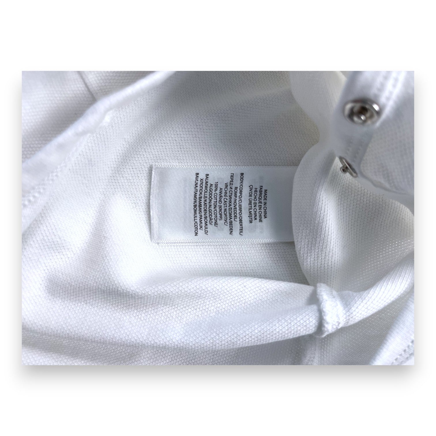 RALPH LAUREN - Body/polo blanc - 6 mois