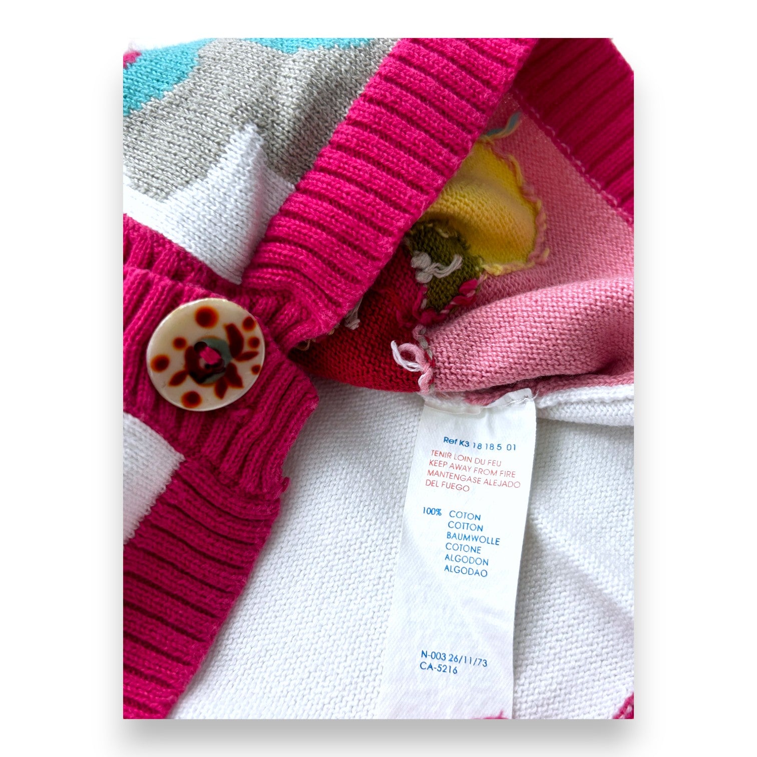 KENZO - Cardigan with floral and fruit patterns - 6 years