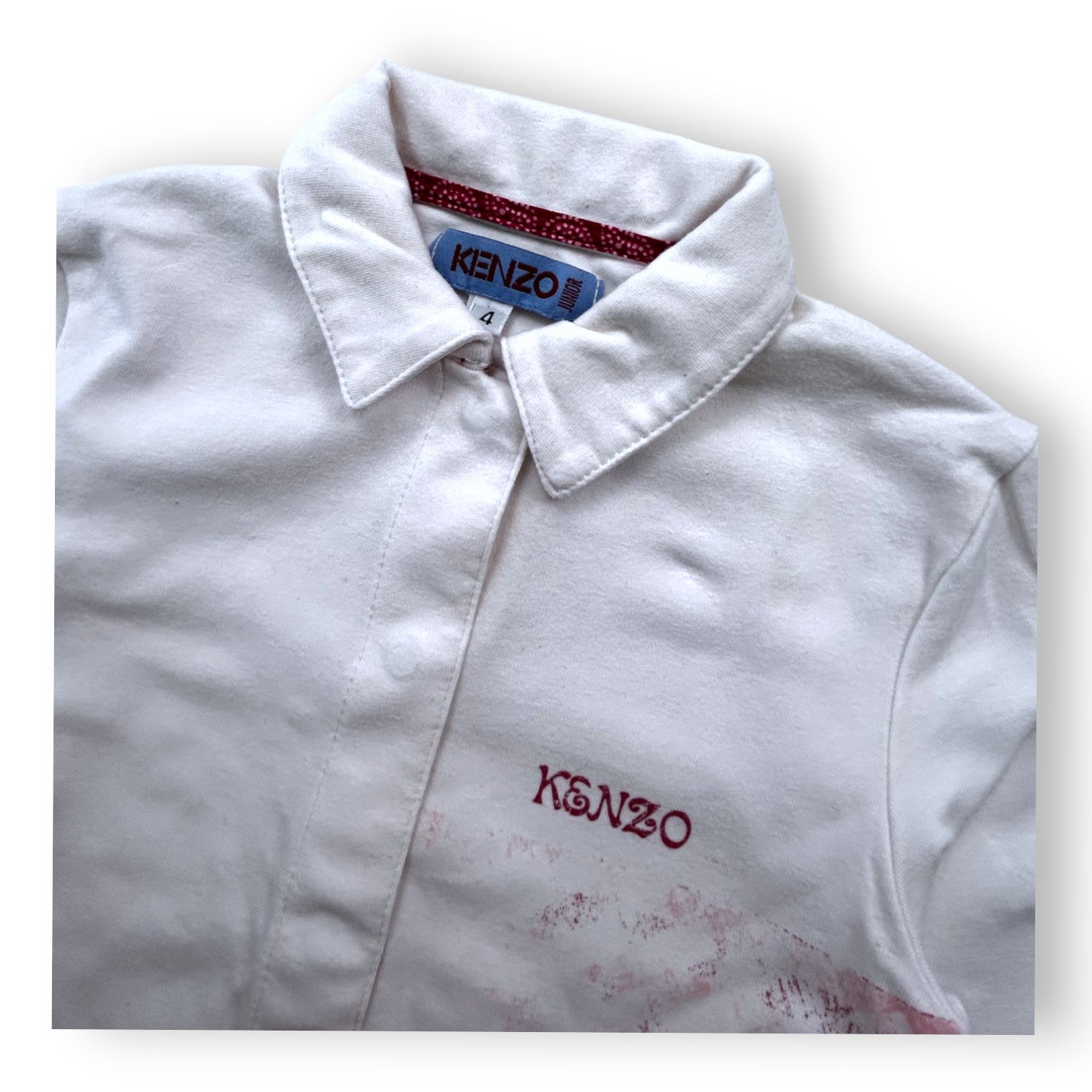 KENZO - Powder pink shirt with worn effect - 4 years