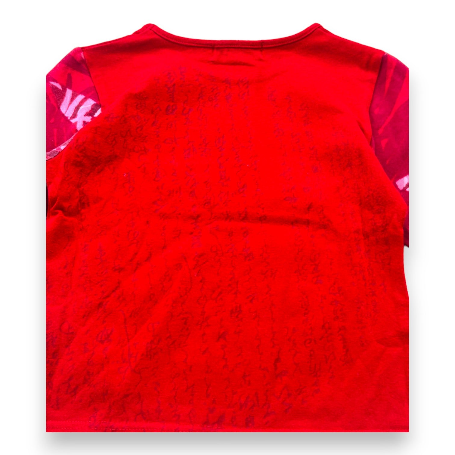 KENZO - T-shirt manches longues rouge avec imprimés - 4 ans