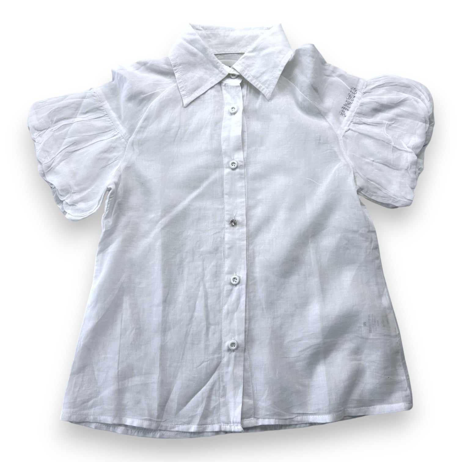 PINKO - Chemise blanche manches bouffantes  - 6 ans