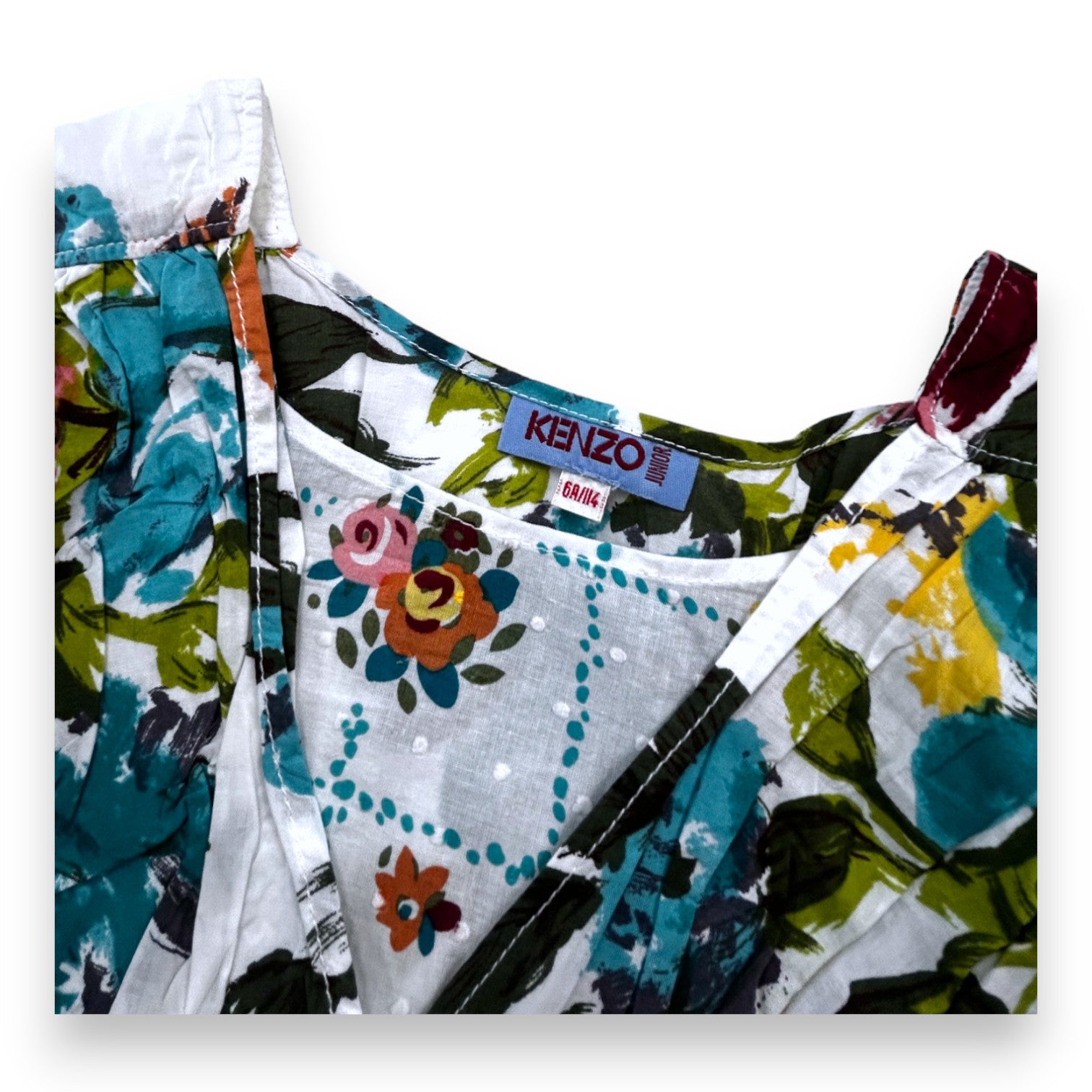 KENZO - White floral blouse - 6 years