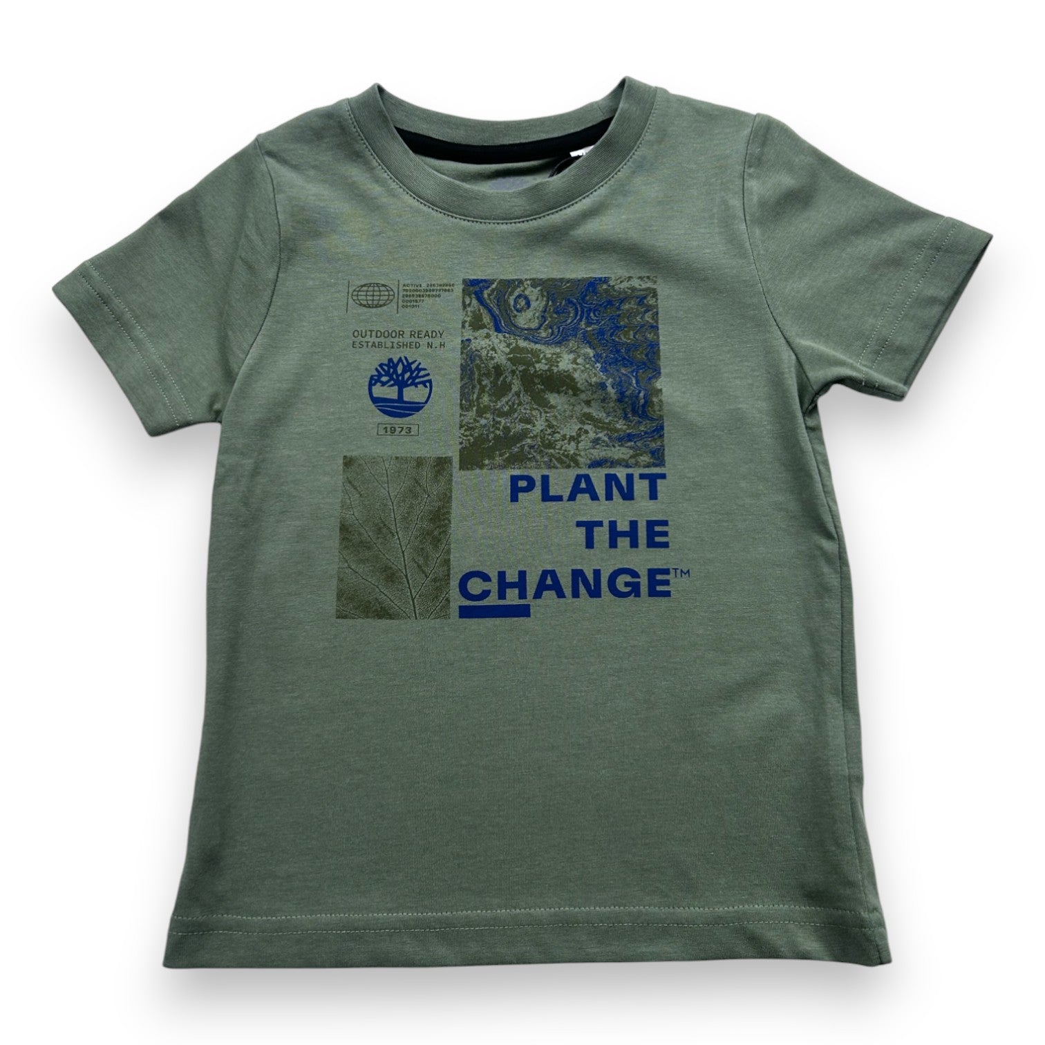 TIMBERLAND - T-shirt kaki imprimé (neuf)  - 4 ans