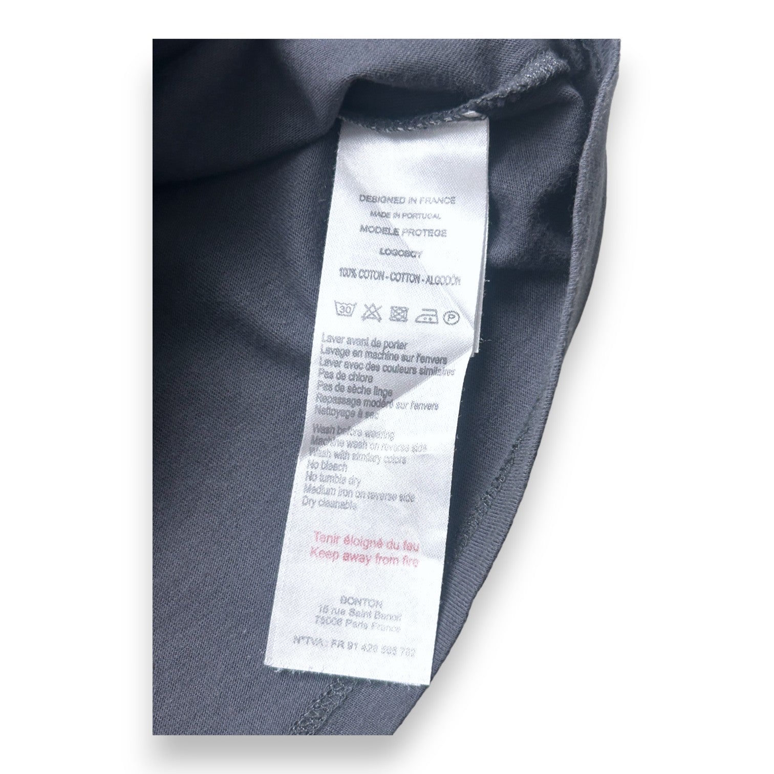 BONTON - Grey printed T-shirt - 4 years