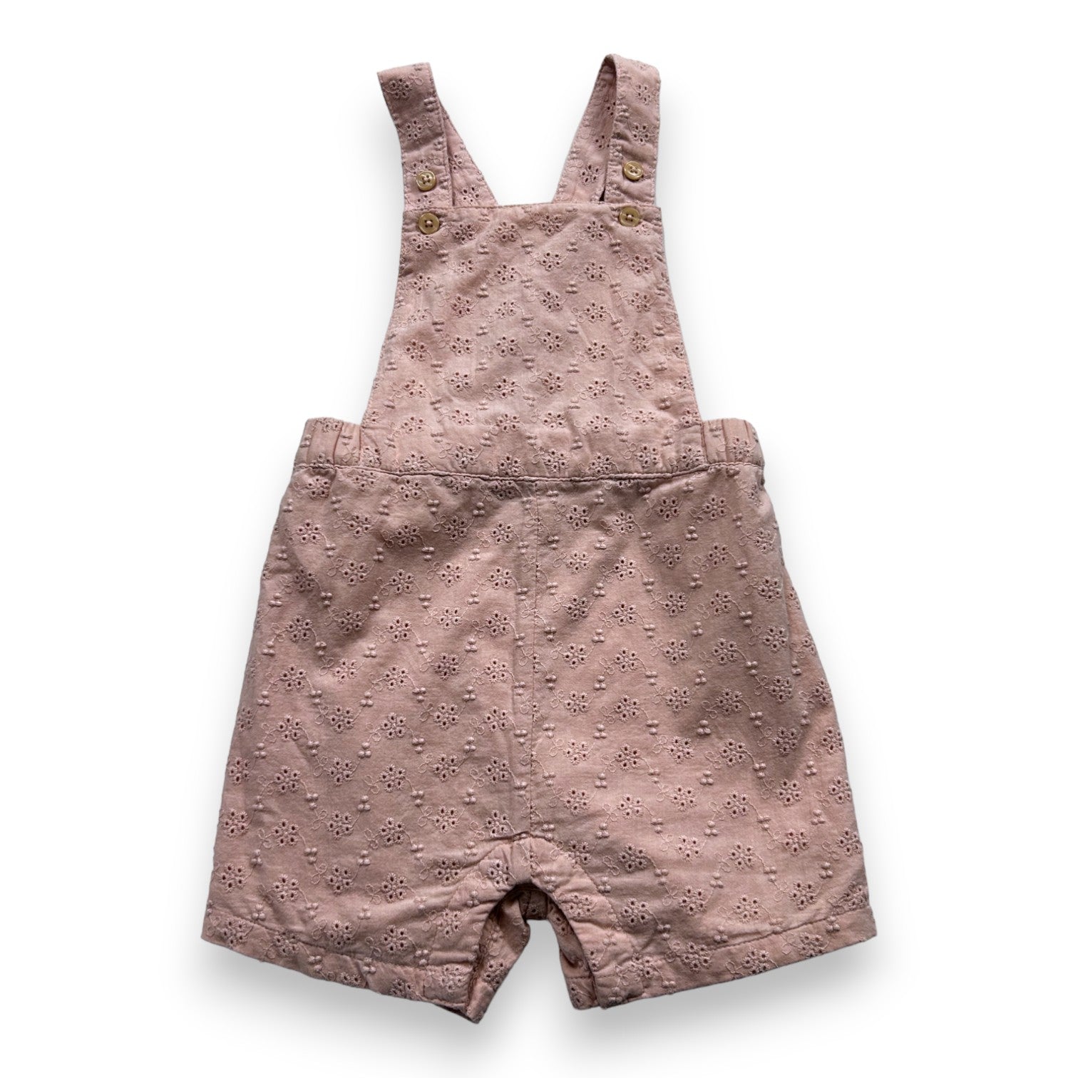 PETIT BATEAU - Salopette rose poudrée  avec détails - 18 mois