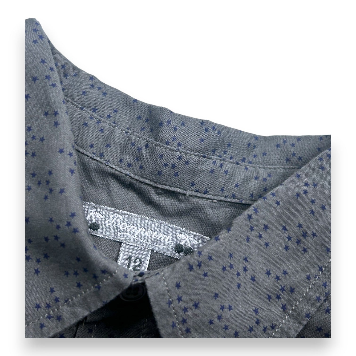BONPOINT - Chemise grise avec des étoiles - 12 ans