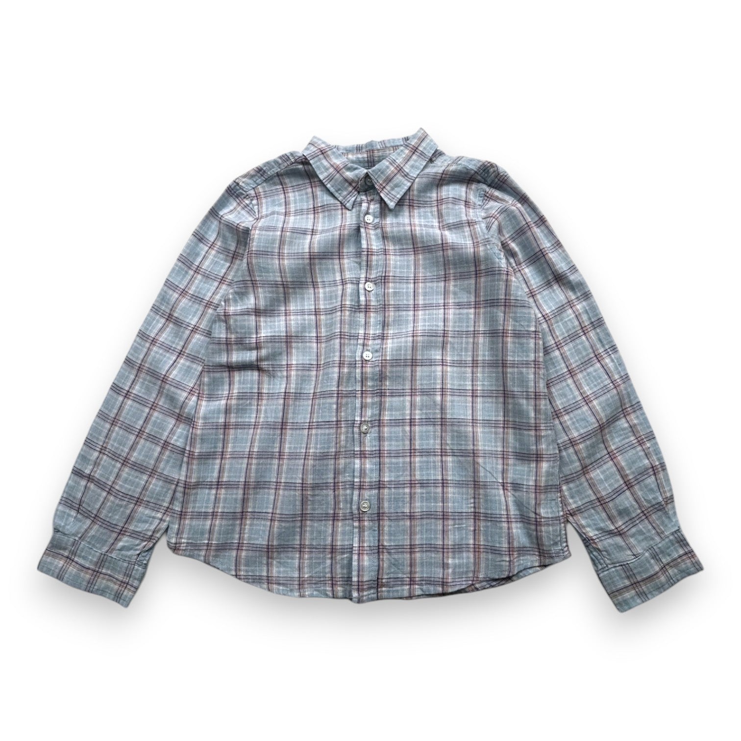 BONPOINT - Chemise bleu à carreaux - 8 ans