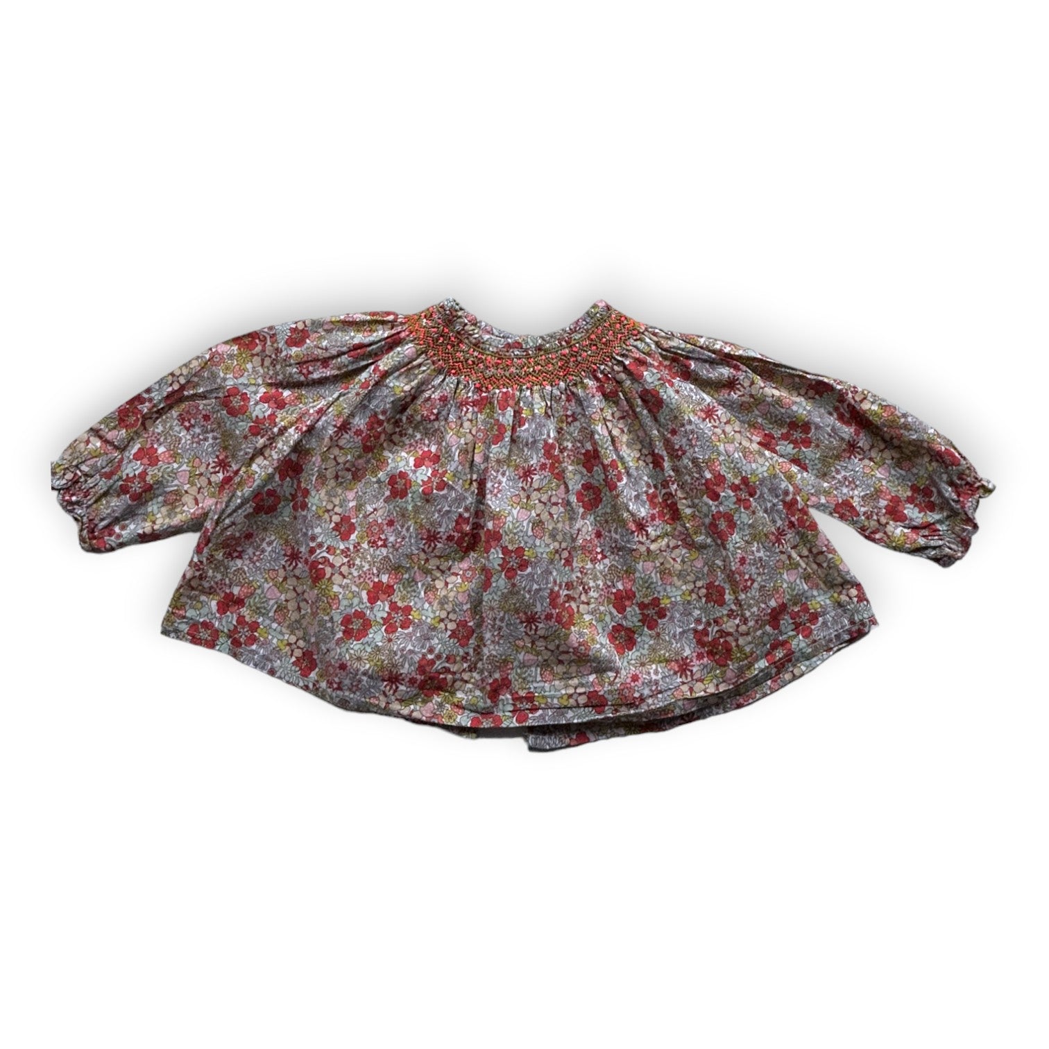 BONPOINT - Blouse fleurie détails sur le col - 6 mois