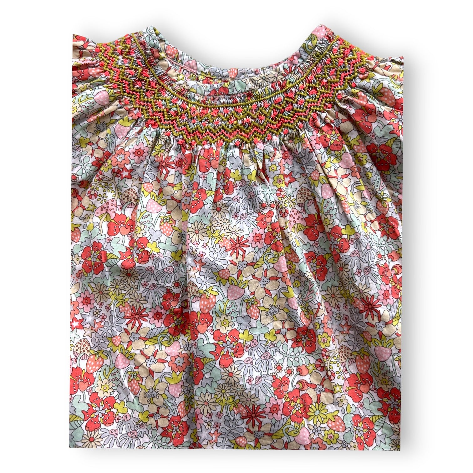 BONPOINT - Floral blouse with details on the collar - 6 months