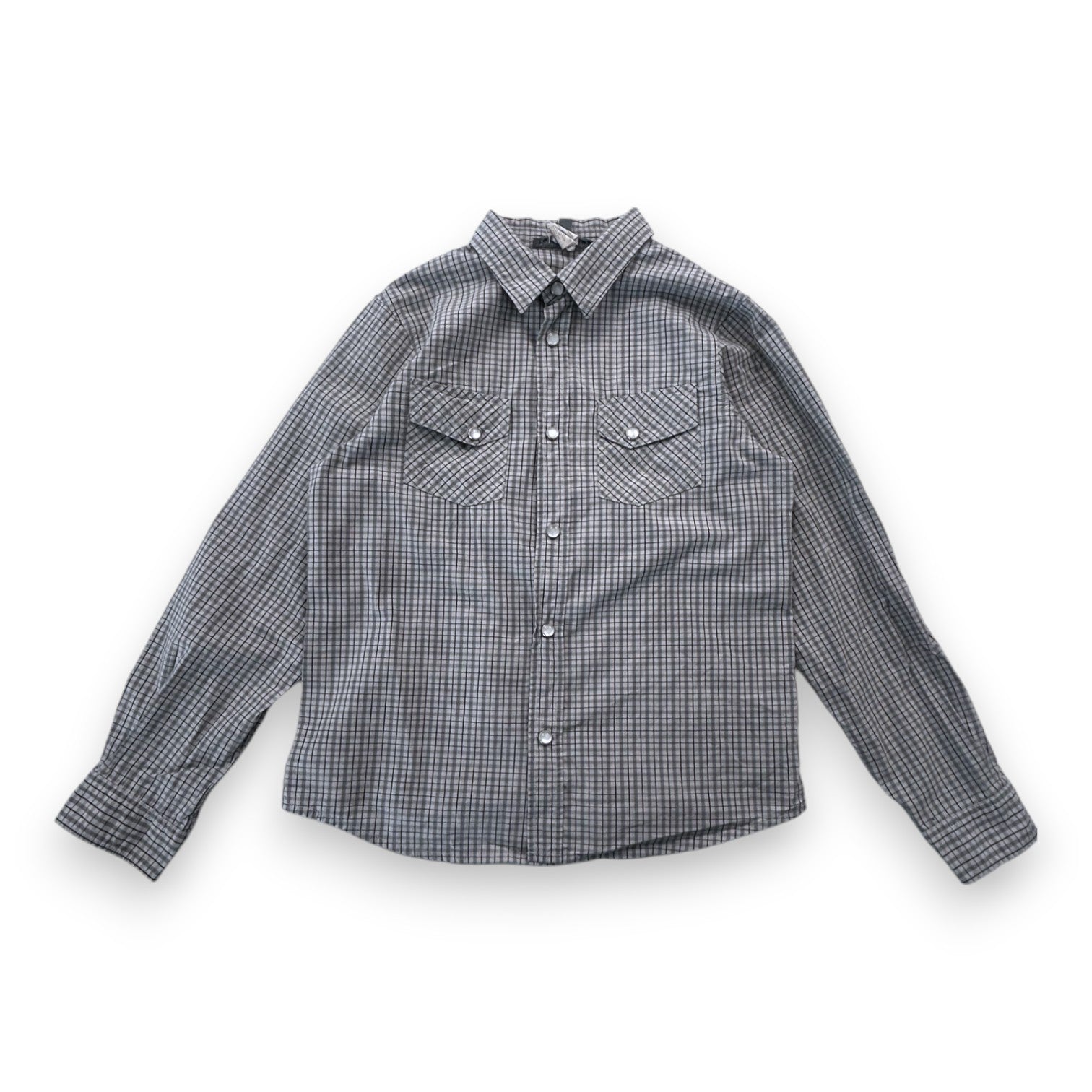 BONPOINT - Chemise grise à carreaux - 8 ans