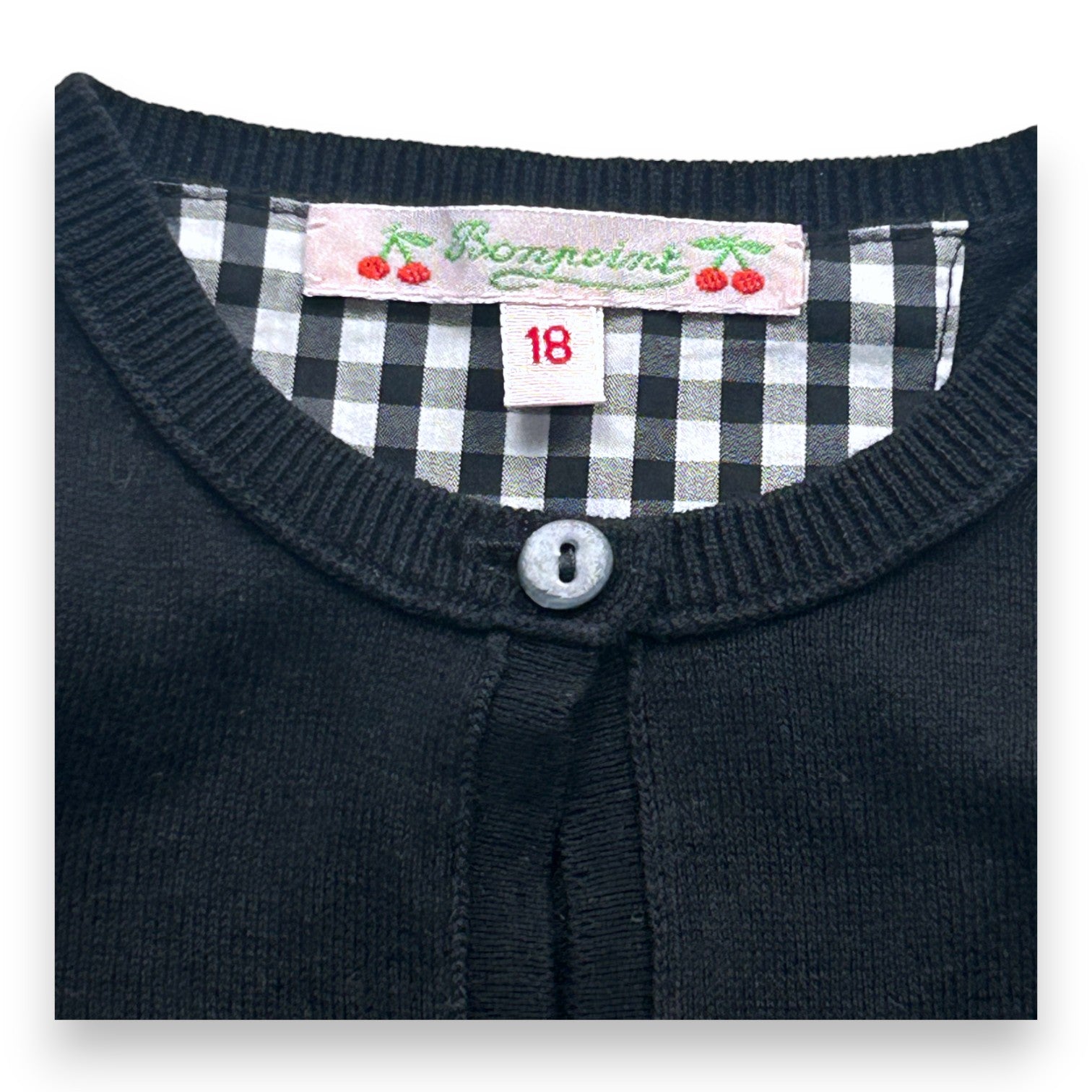 BONPOINT - Cardigan noir - 18 mois