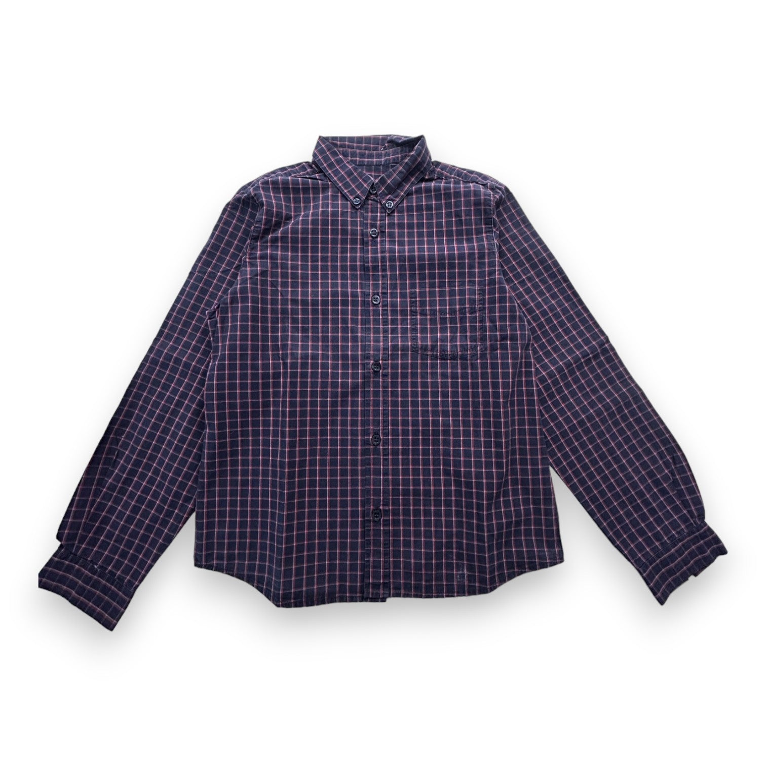 BONPOINT - Chemise bleue à carreaux - 10 ans