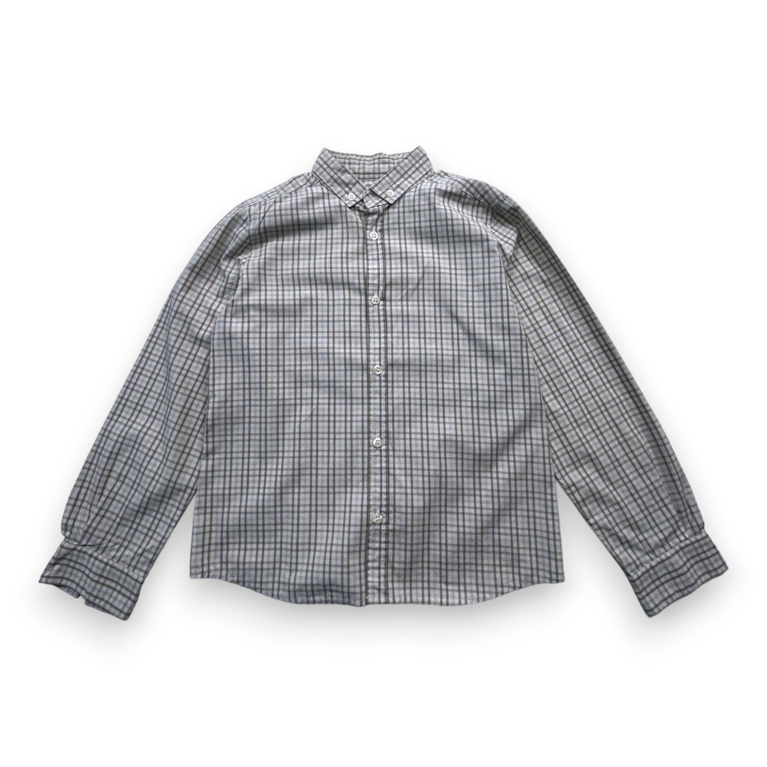 BONPOINT - Chemise beige à carreaux - 8 ans