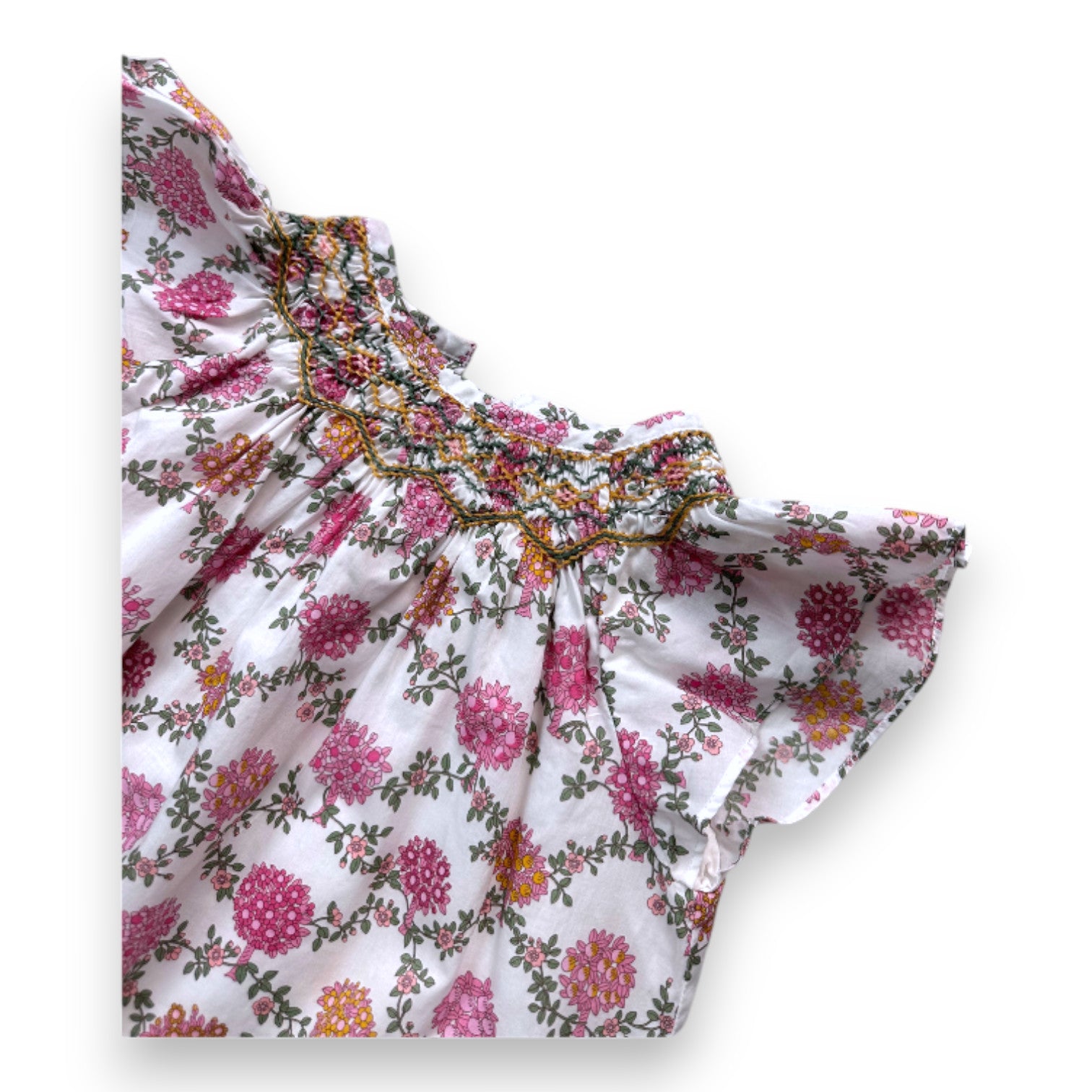 CYRILLUS - White floral print dress - 2 years