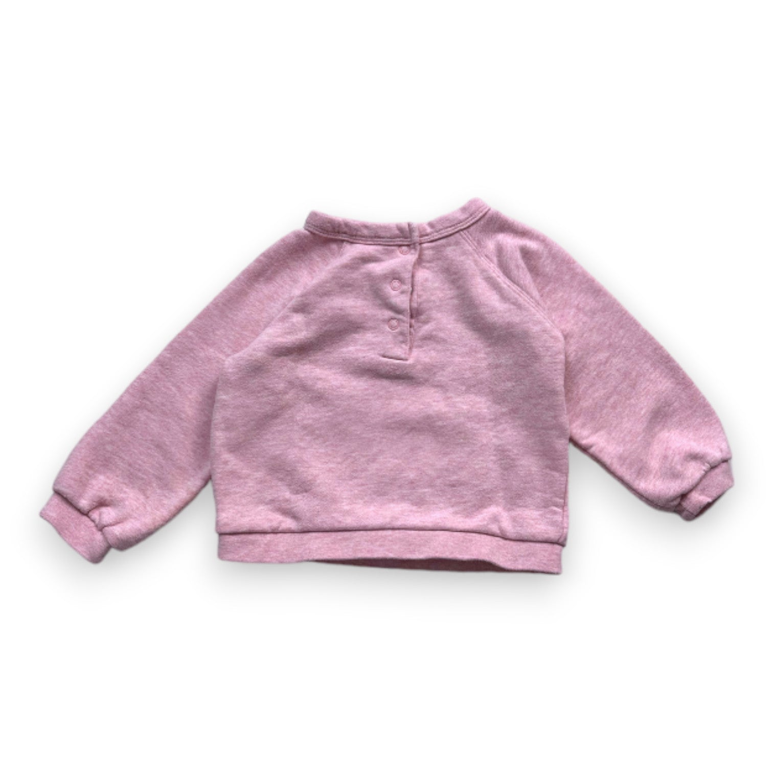 CYRILLUS - rosa Sweatshirt mit "Happy"-Stickerei - 2 Jahre