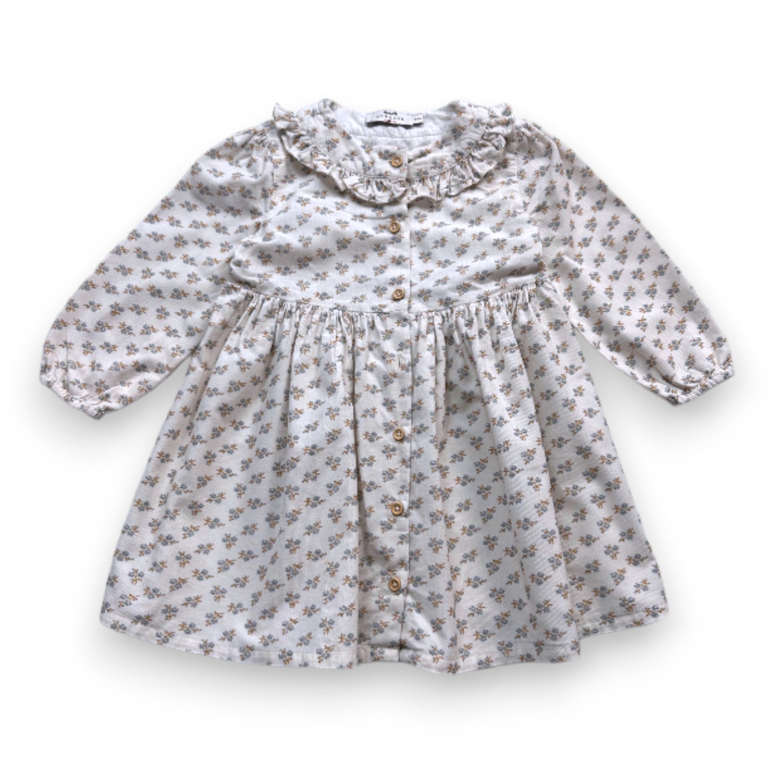 CYRILLUS - Robe blanche à fleurs - 2 ans