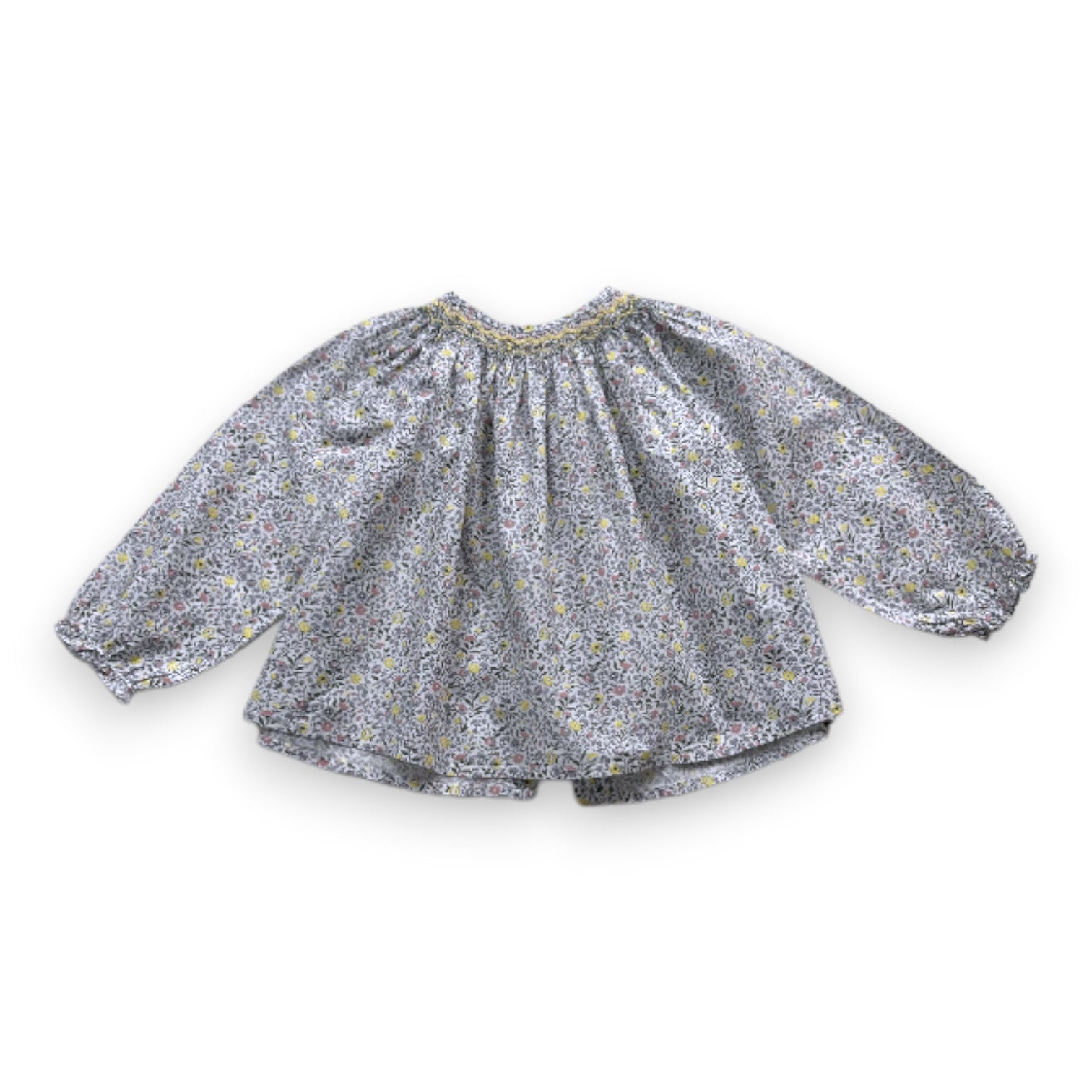 BONPOINT - Yellow and purple floral blouse - 2 years