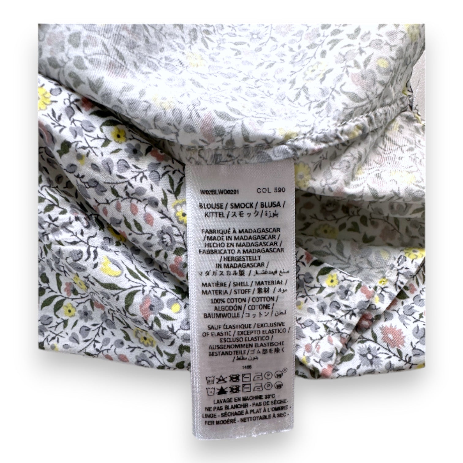 BONPOINT - Blouse à fleurs jaunes et violettes - 2 ans