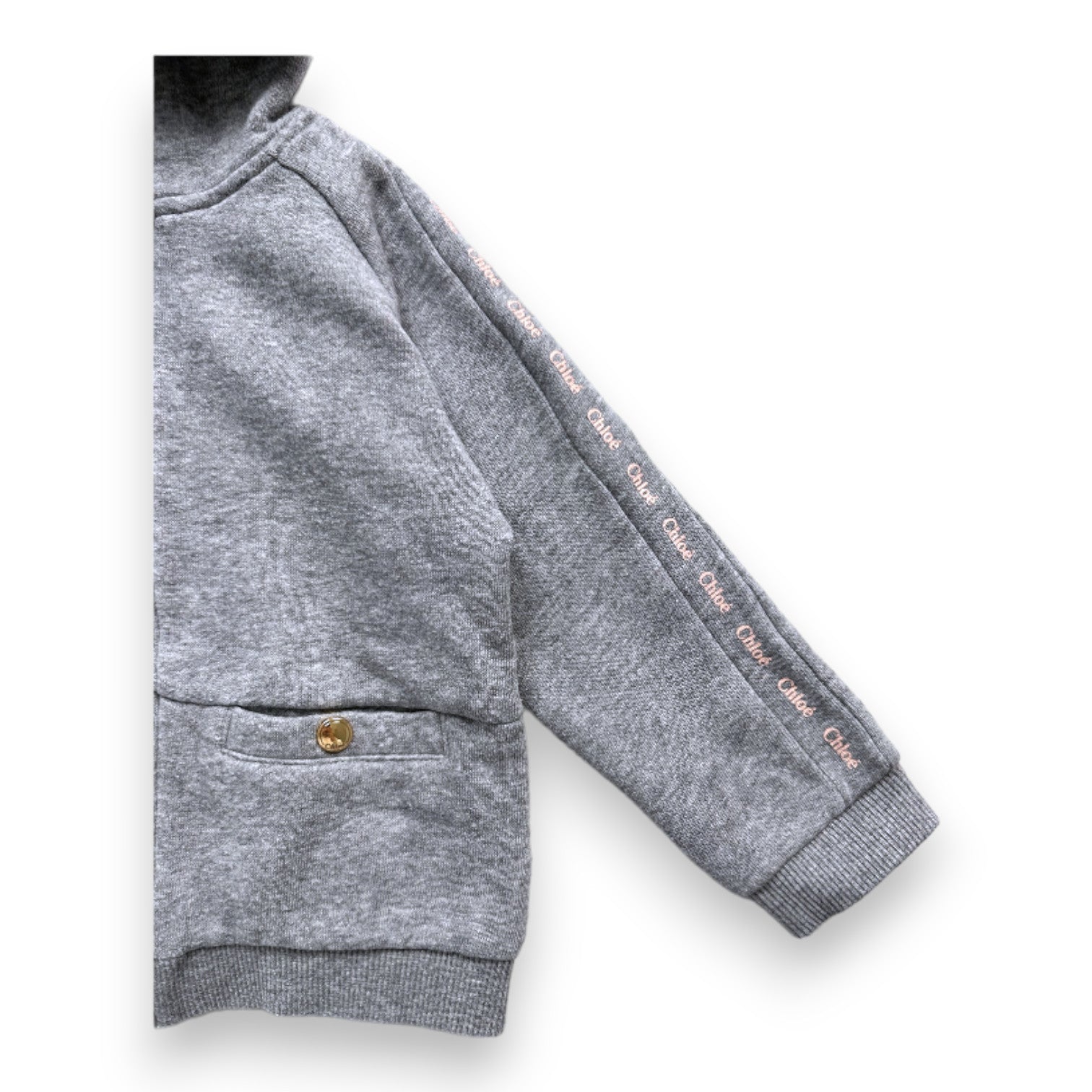 CHLOE - Graues Kapuzensweatshirt mit Reißverschluss - 2 Jahre