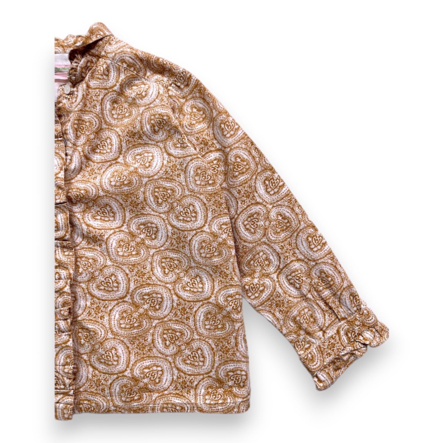 BONPOINT - Weiß-braun gemustertes Hemd - 4 Jahre