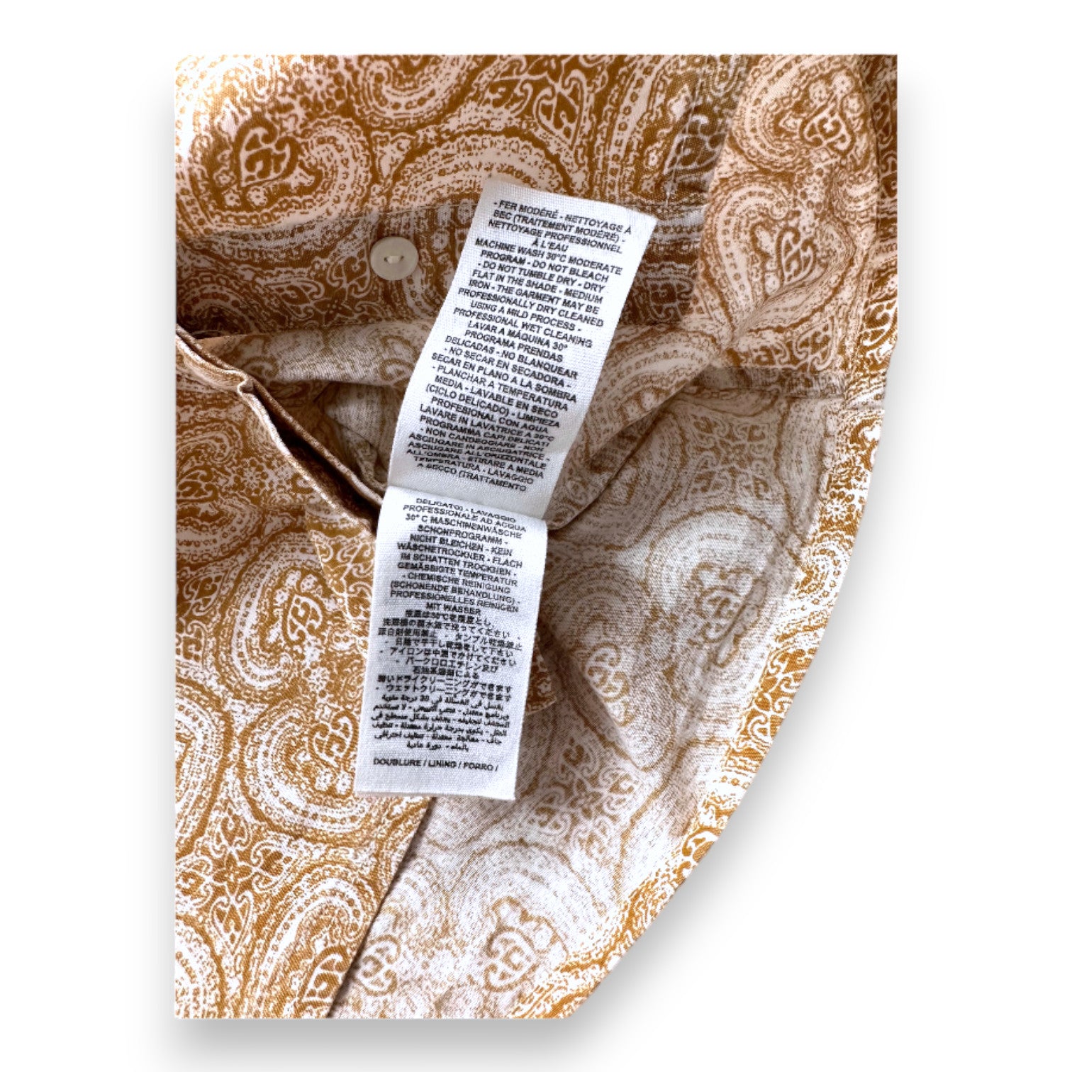 BONPOINT - Weiß-braun gemustertes Hemd - 4 Jahre