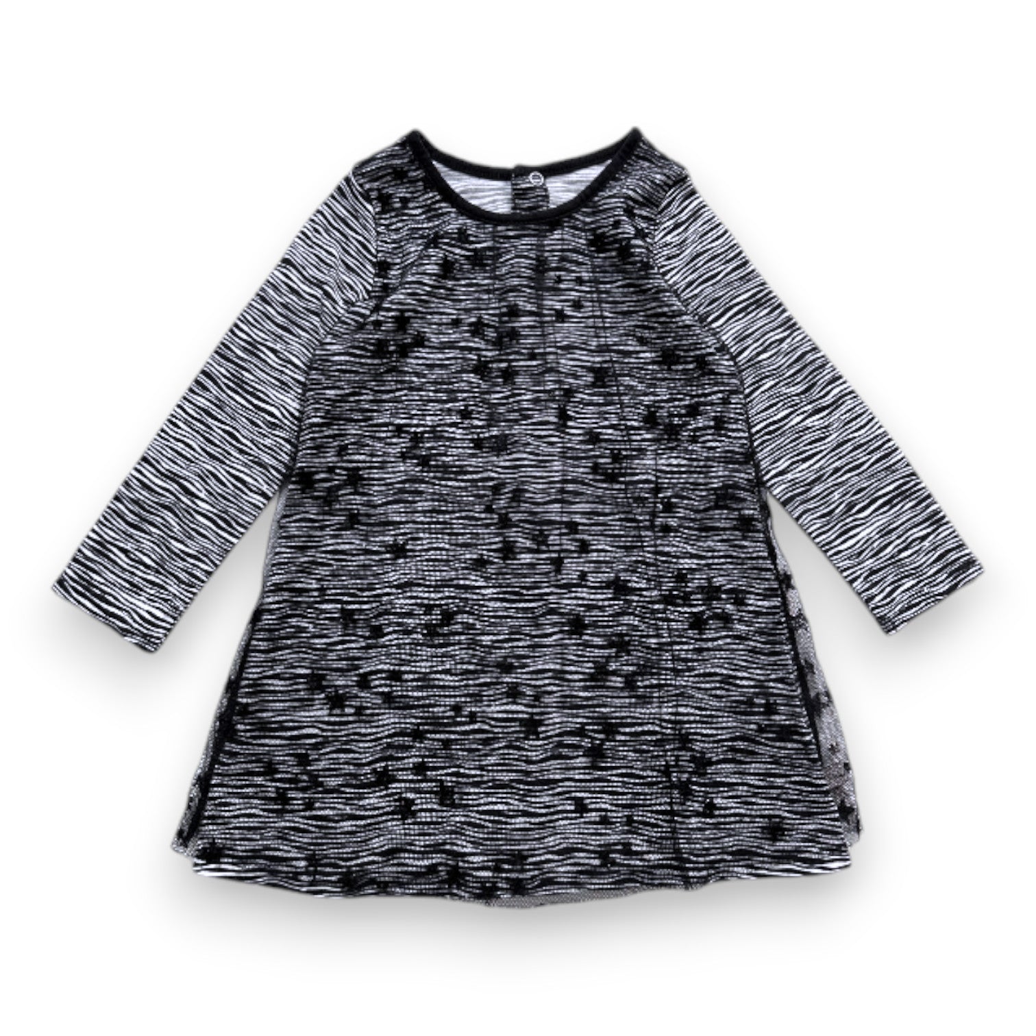 IKKS - Schwarz-weißes Zebrakleid - 18 Monate