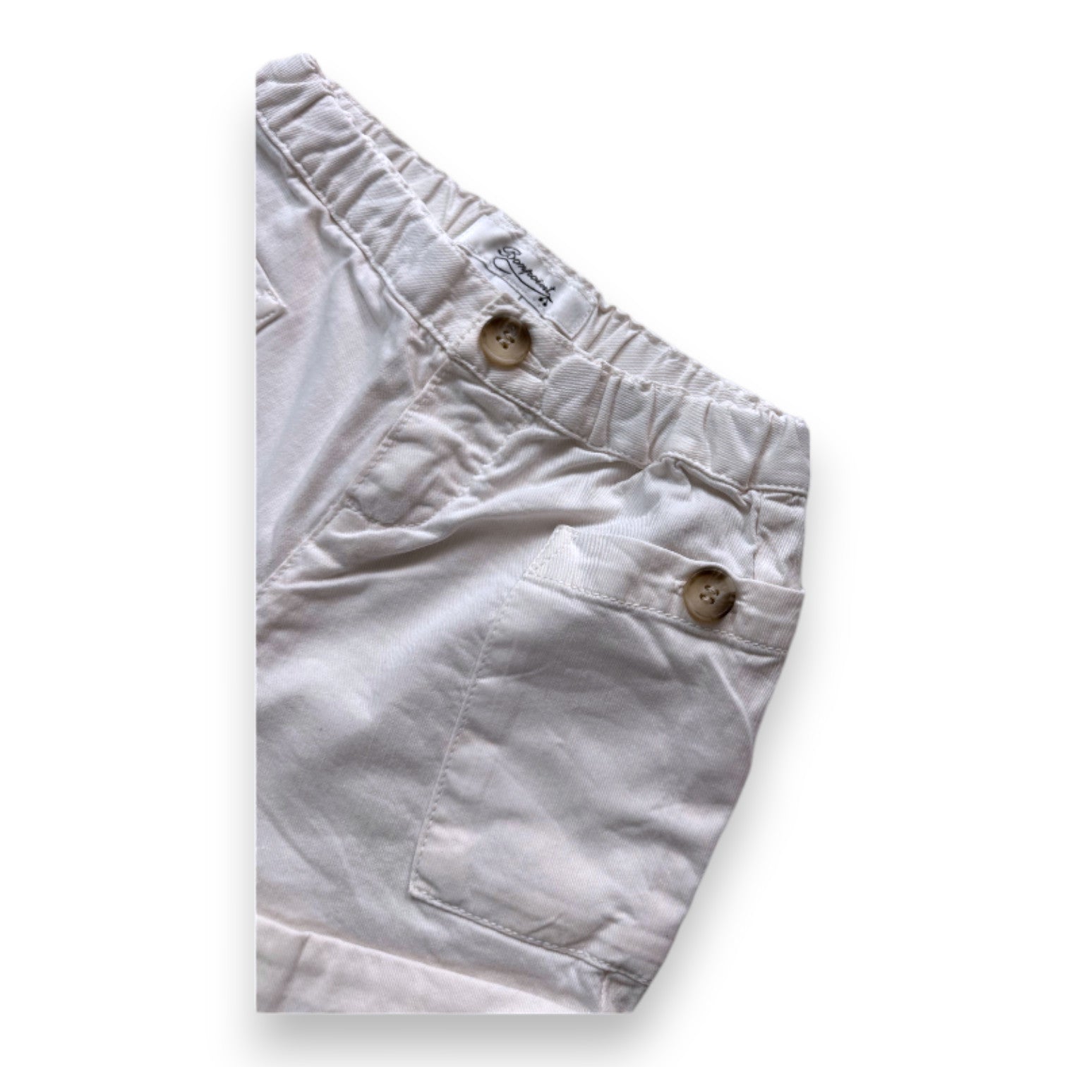 BONPOINT - Short en jean blanc - 2 ans