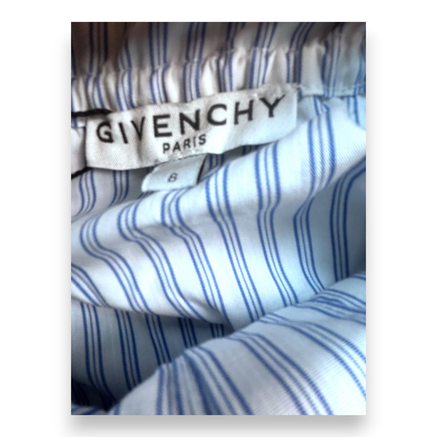 GIVENCHY - Jupe à rayures blanches et bleues - 8 ans