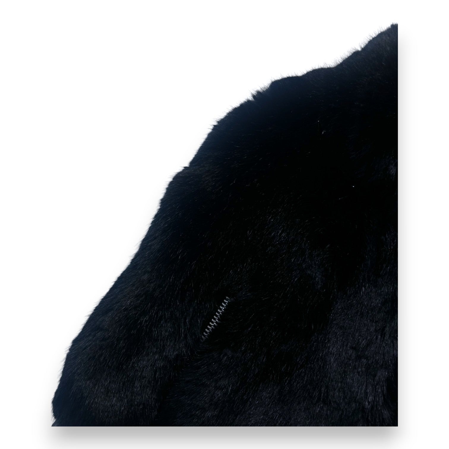 GIVENCHY - Cape zippé fausse fourrure noire  - 6 ans