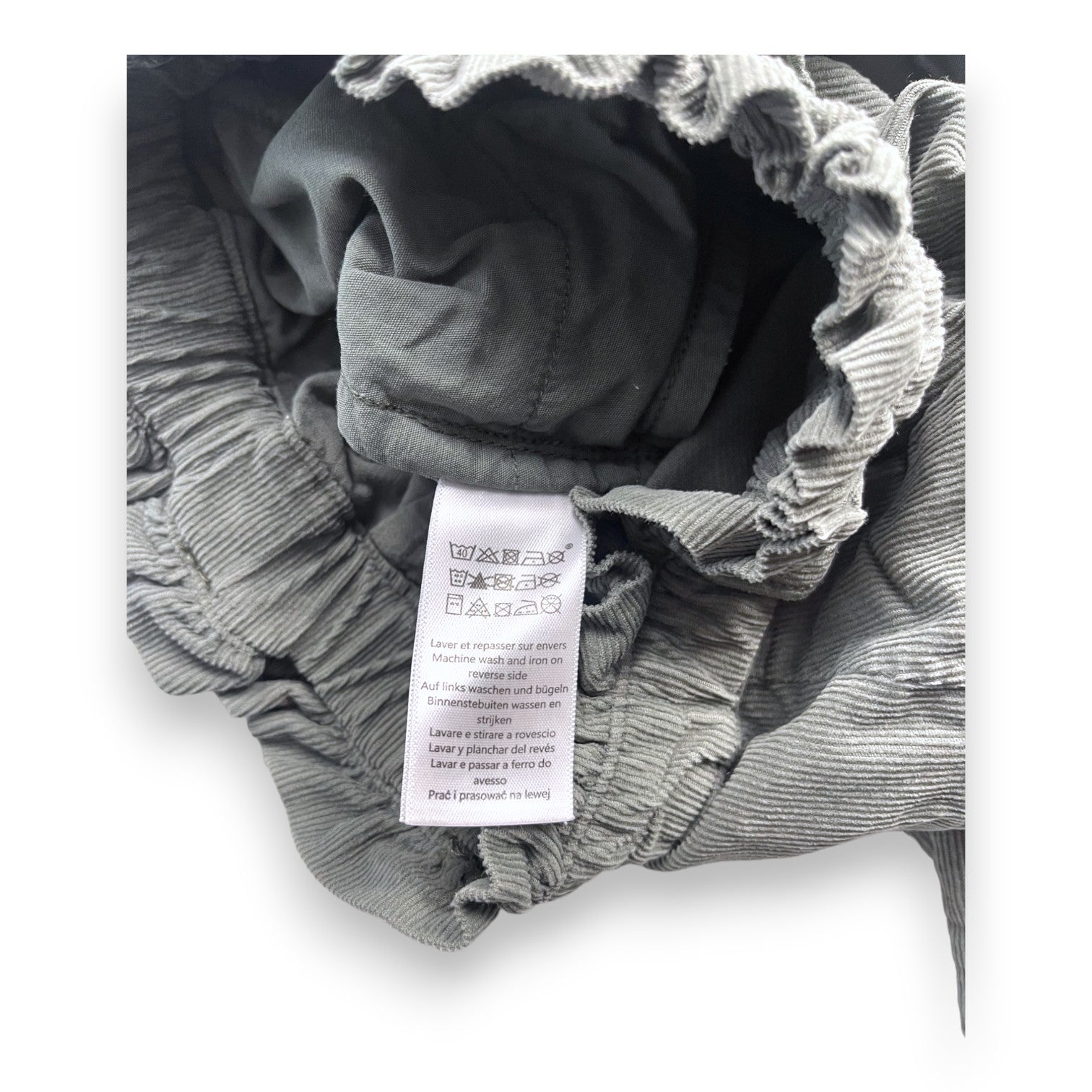 PETIT BATEAU - Pantalon velours vert - 3 ans