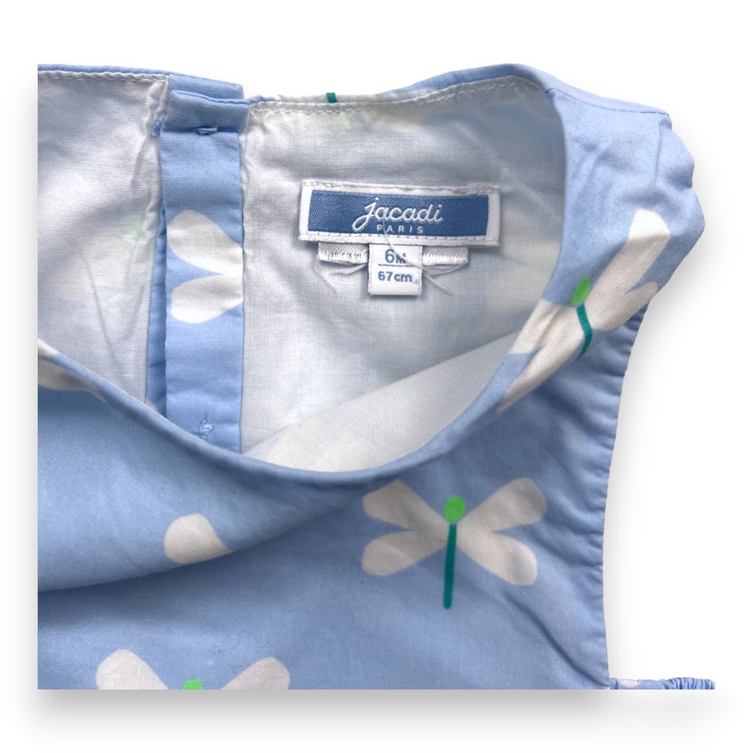 JACADI - Blue dragonfly romper - 6 months