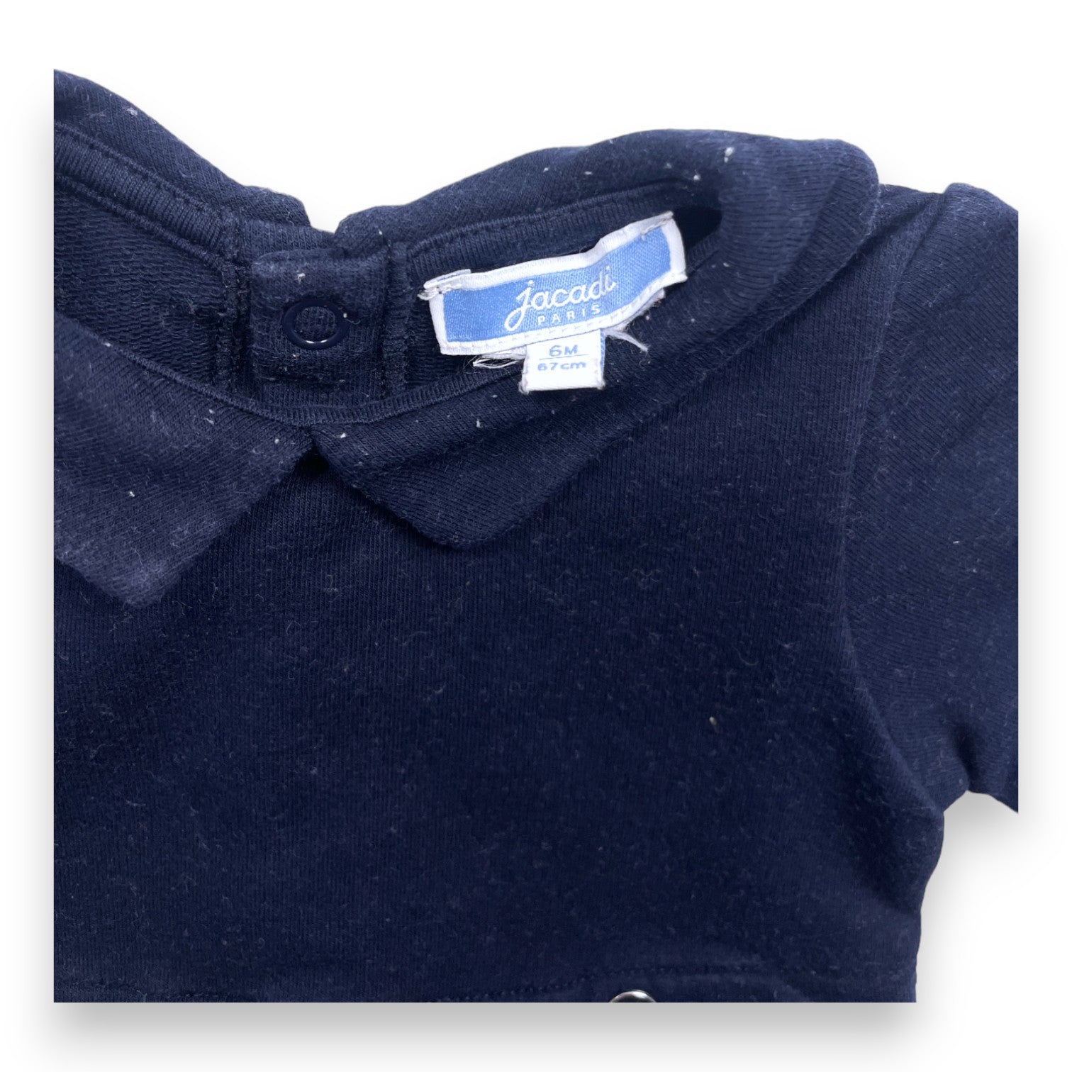 JACADI - Navy blue striped jumpsuit - 6 months