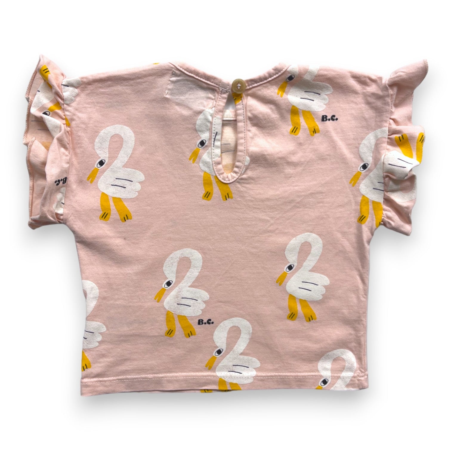 BOBO CHOSES - T shirt rose motif cygnes - 6 mois