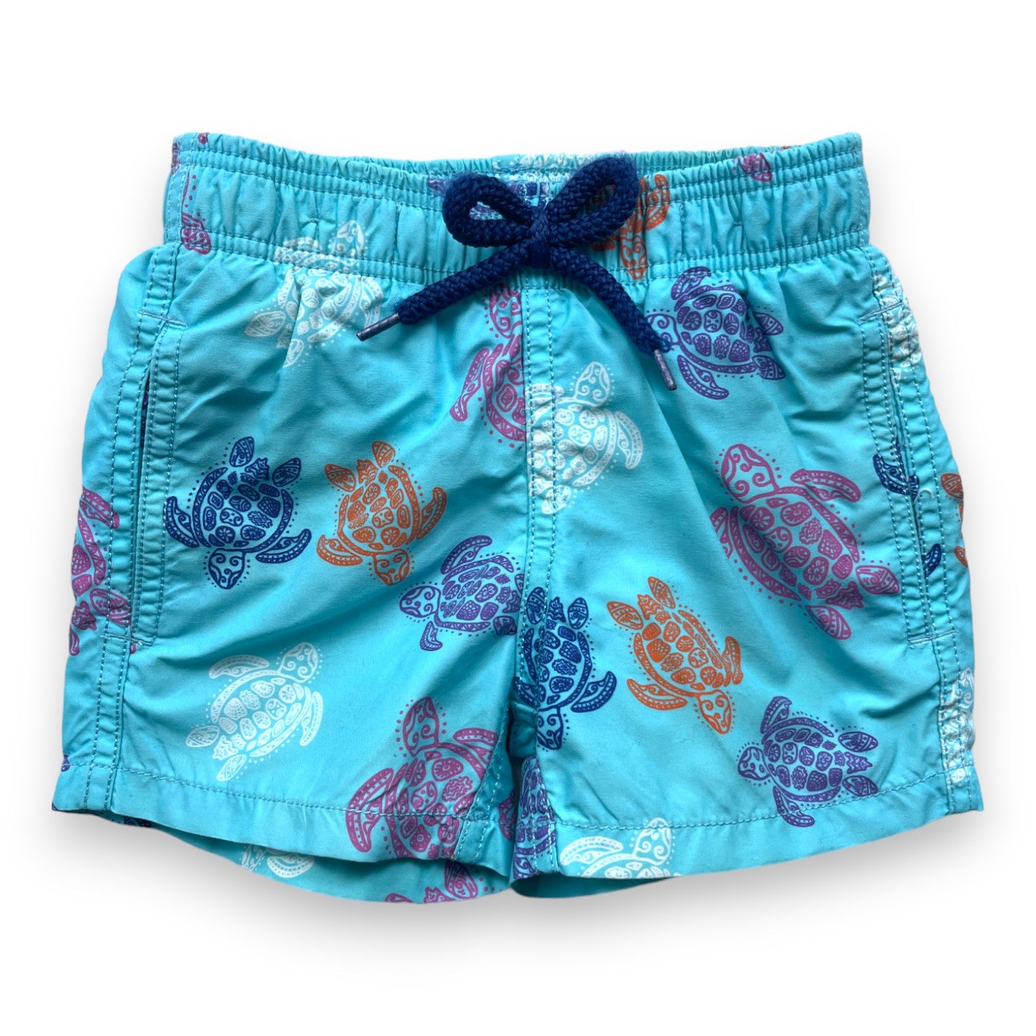 VILEBREQUIN - Blue turtle pattern swim shorts - 2 years
