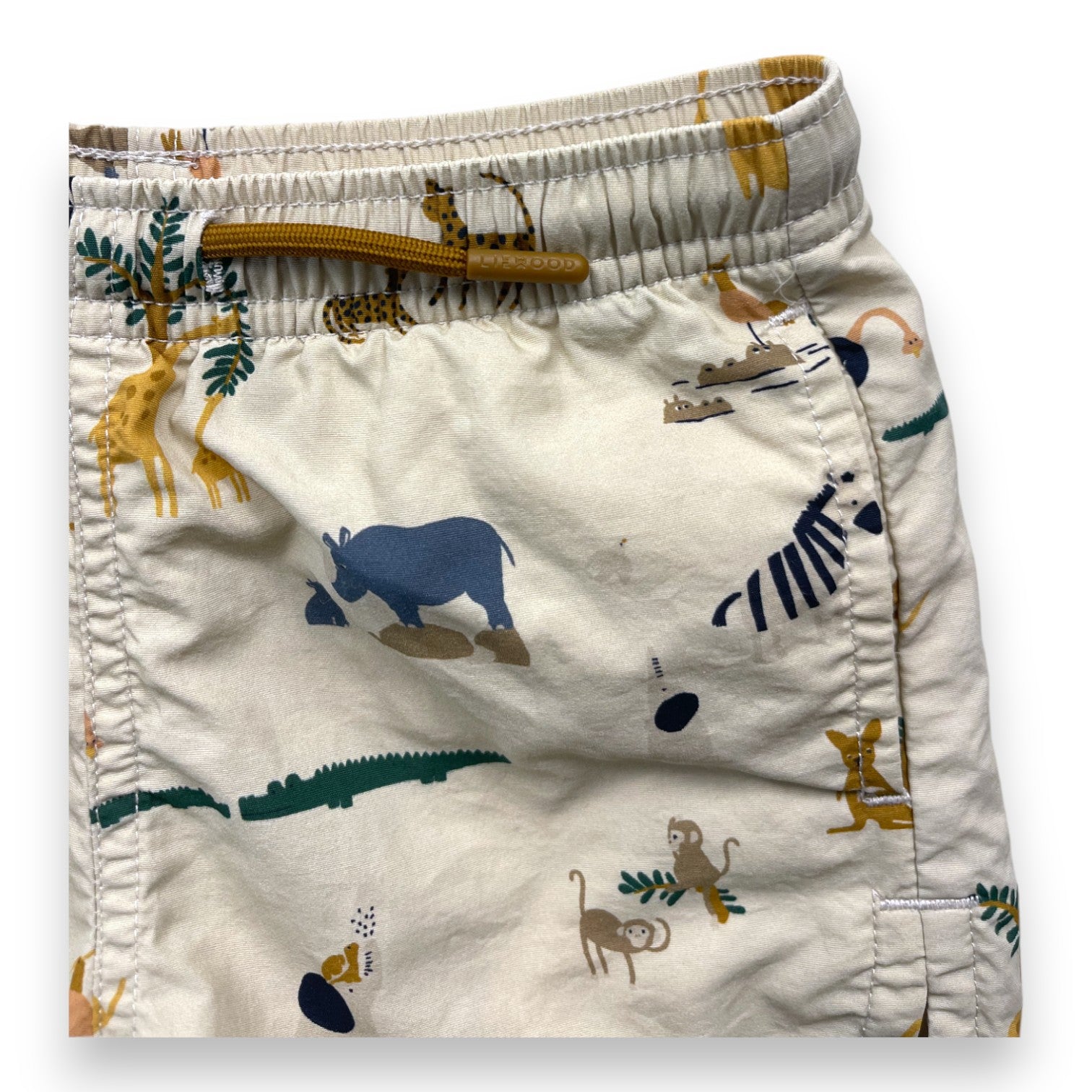 LIEWOOD - Beige animal swim shorts - 2 years